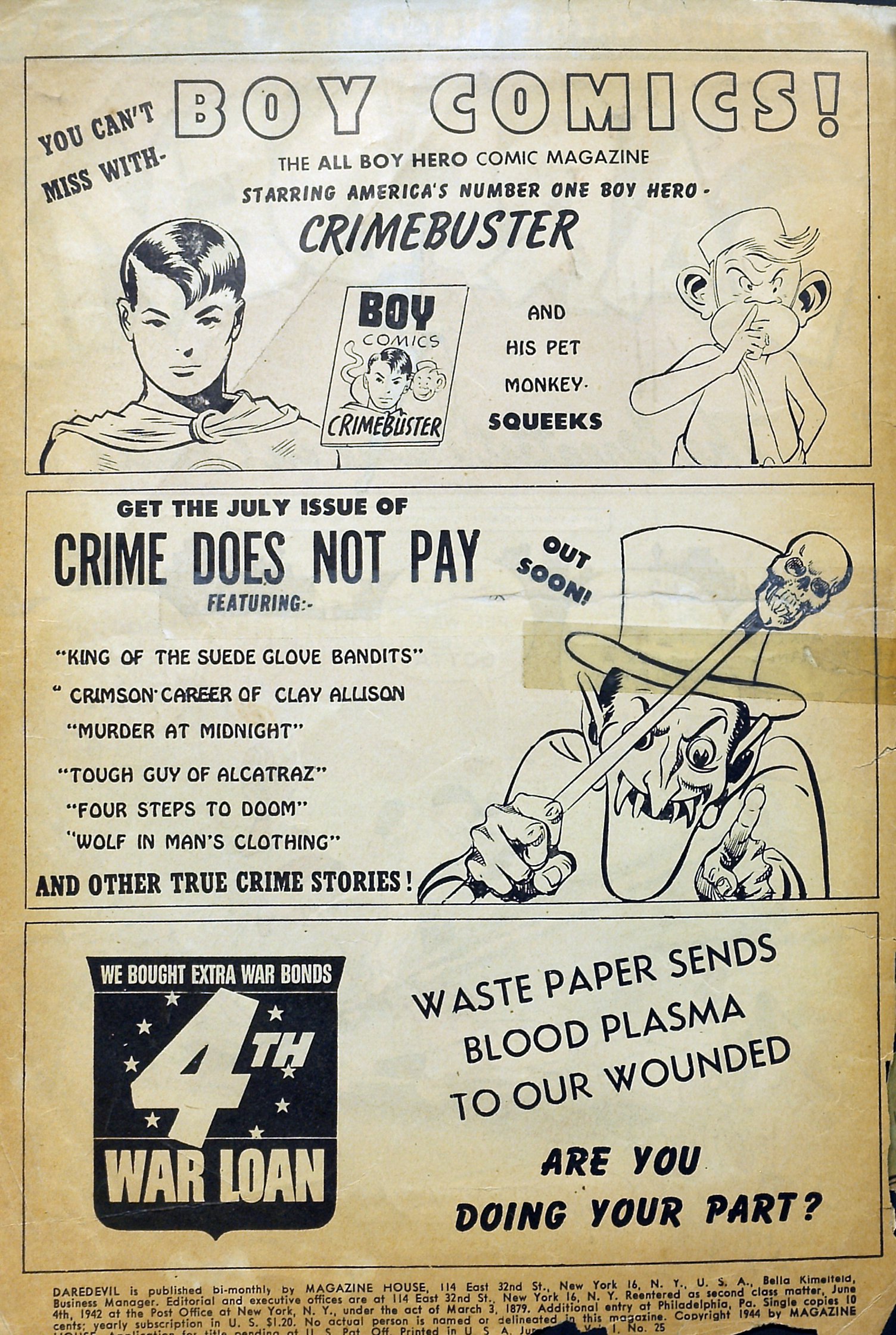 Read online Daredevil (1941) comic -  Issue #25 - 2