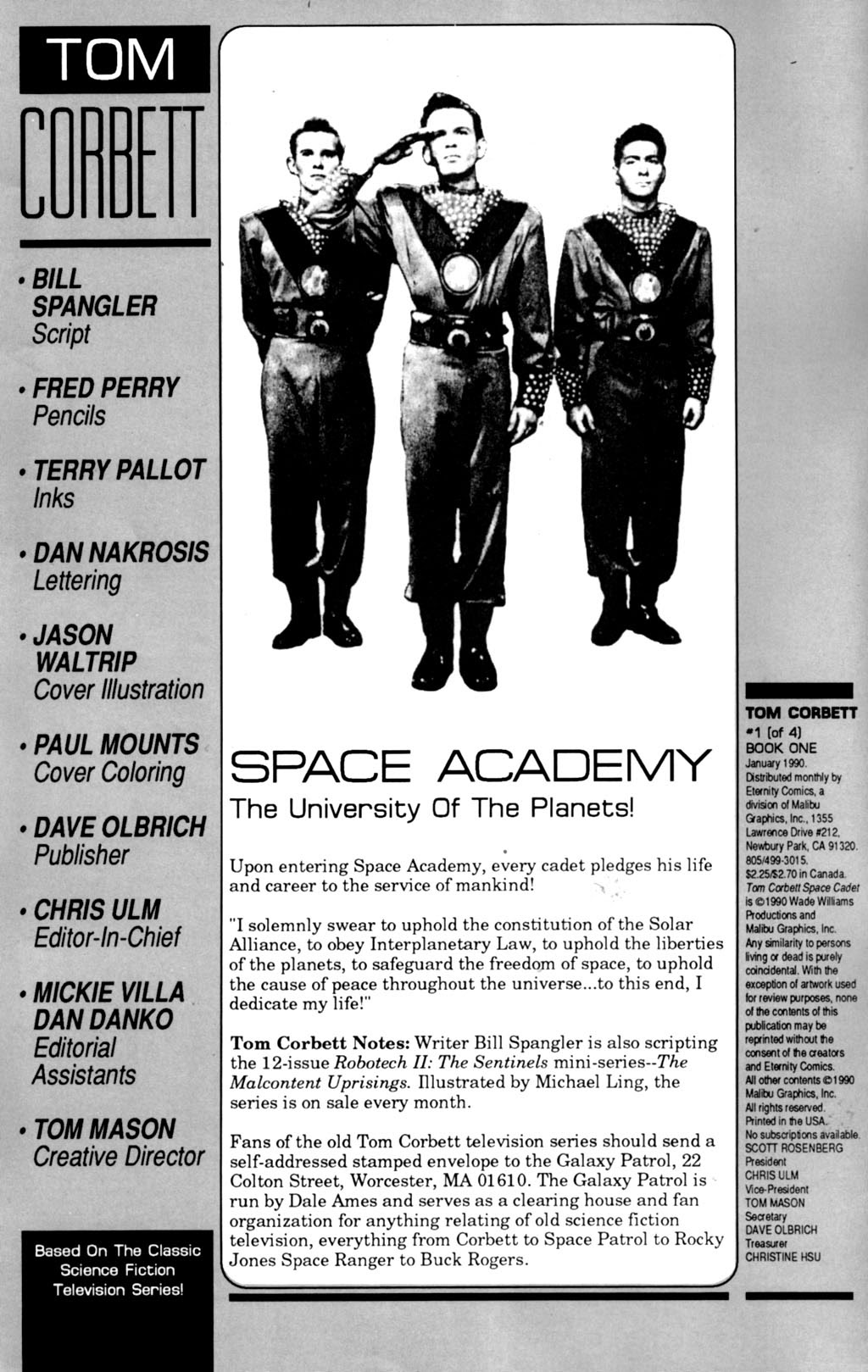 Read online Tom Corbett Space Cadet (1990) comic -  Issue #1 - 2