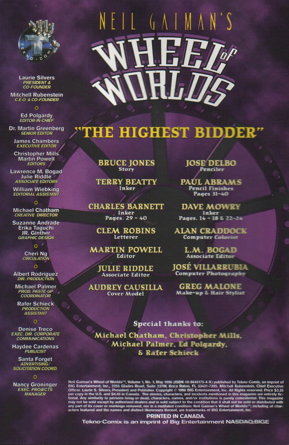 Read online Neil Gaiman's Wheel of Worlds comic -  Issue #1 - 2