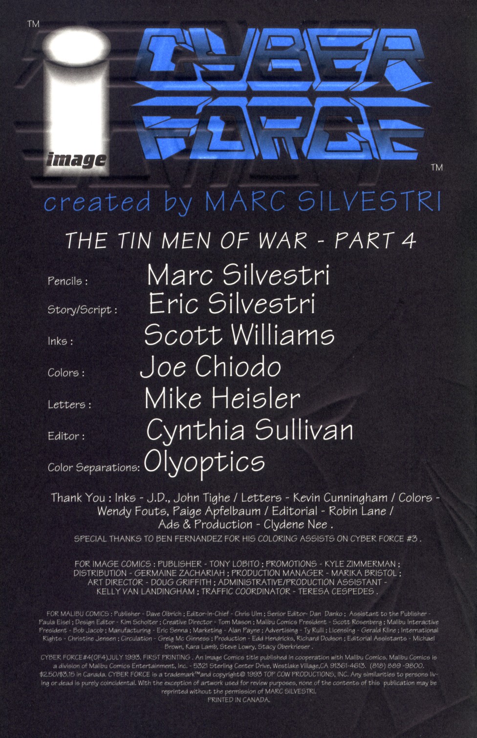 Read online Cyberforce (1992) comic -  Issue #4 - 2