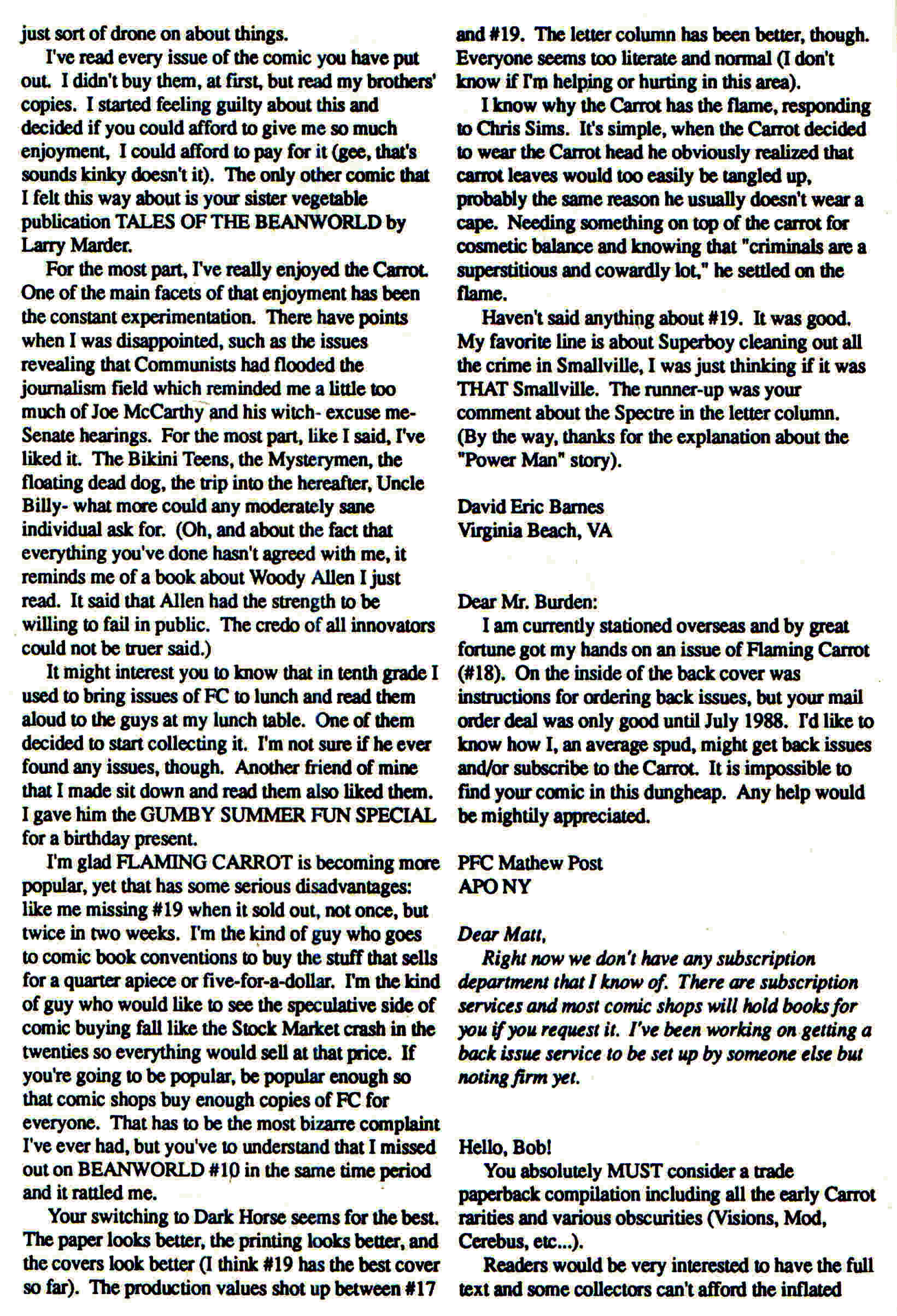 Read online Flaming Carrot Comics (1988) comic -  Issue #28 - 28