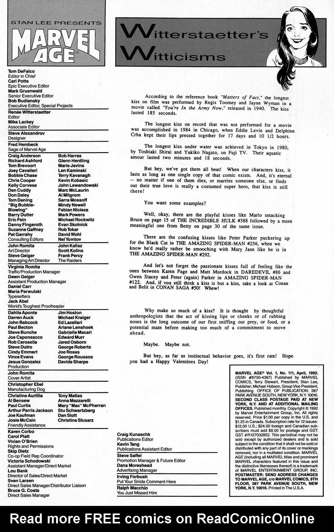 Read online Marvel Age comic -  Issue #111 - 2