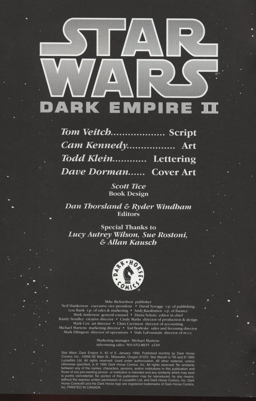 Read online Star Wars: Dark Empire II comic -  Issue #2 - 2