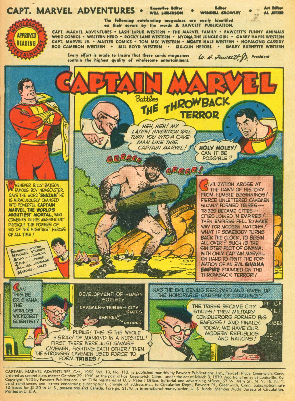 Read online Captain Marvel Adventures comic -  Issue #113 - 3