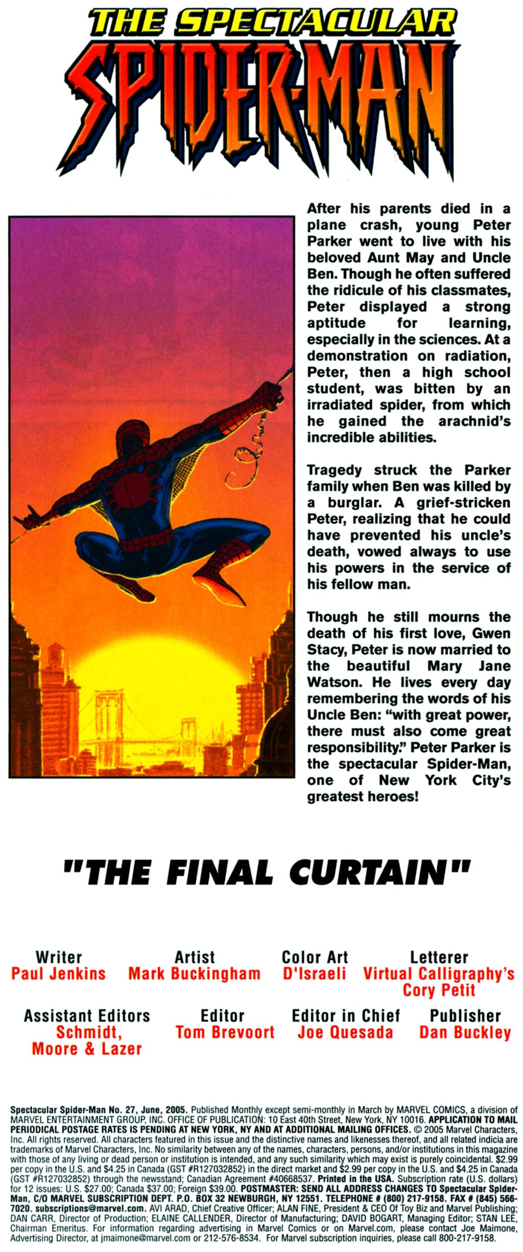 Read online The Spectacular Spider-Man (2003) comic -  Issue #27 - 2