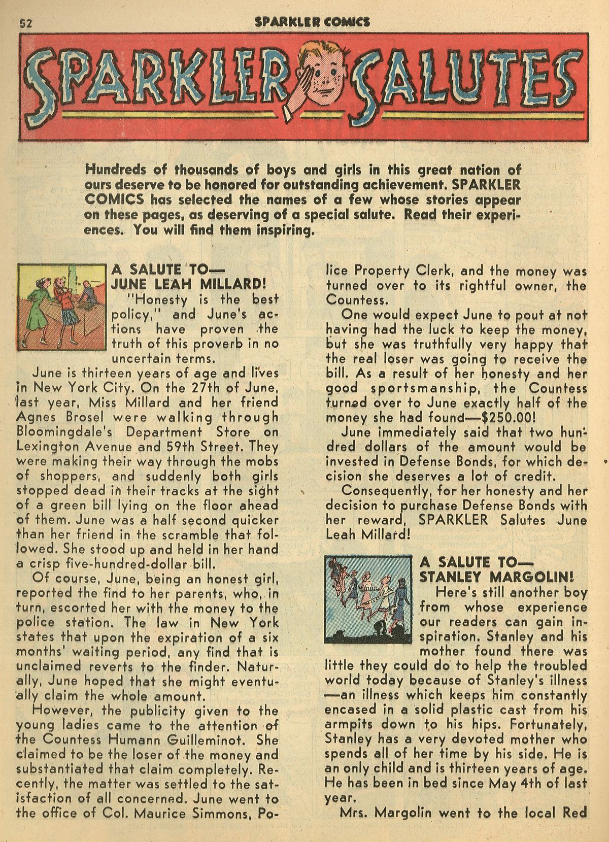 Read online Sparkler Comics comic -  Issue #9 - 53
