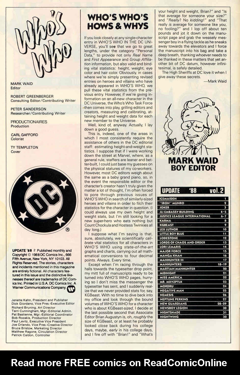 Read online Who's Who: Update '88 comic -  Issue #2 - 3