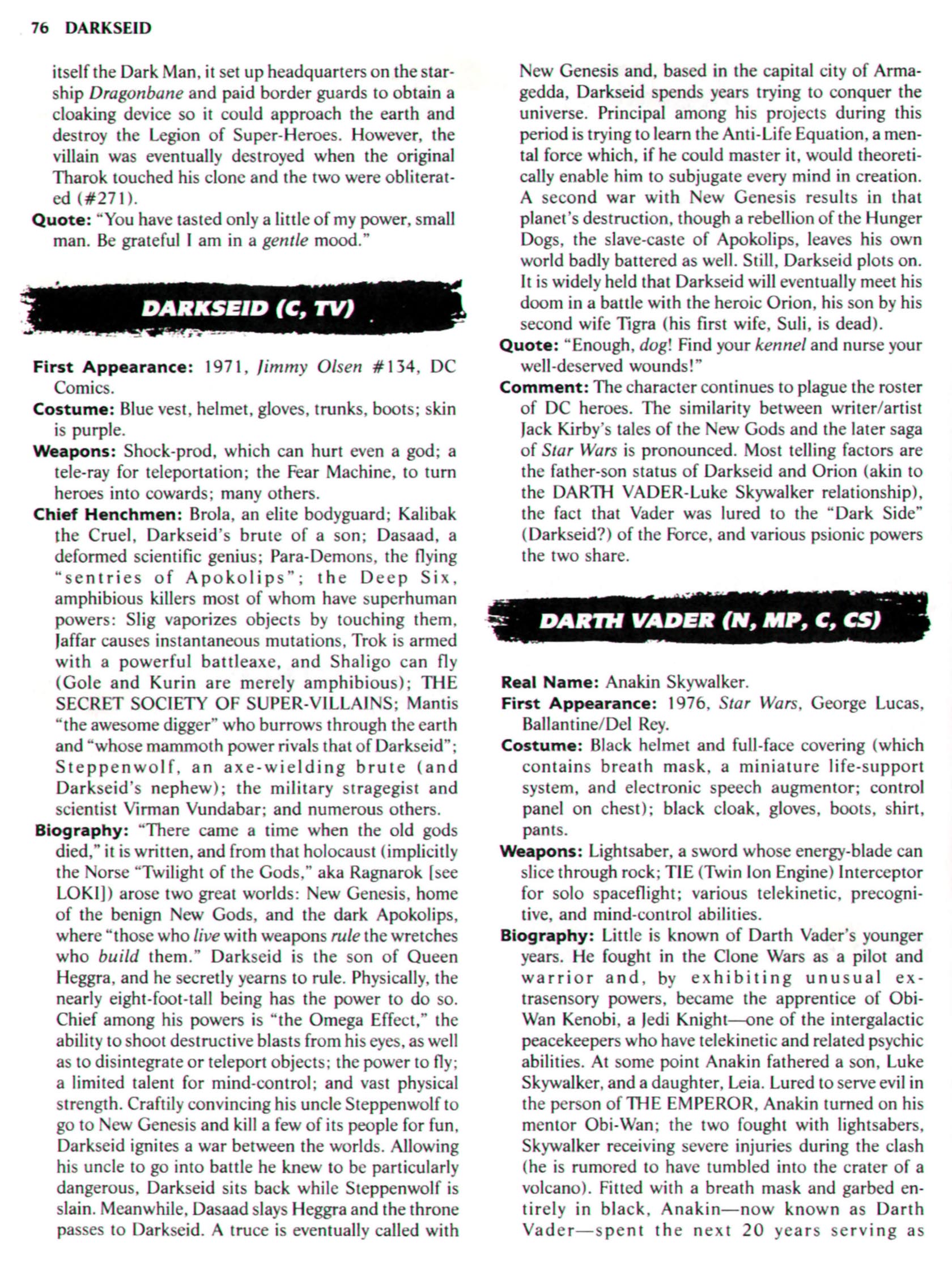 Read online The Encyclopedia of Super Villains comic -  Issue # TPB (Part 1) - 94