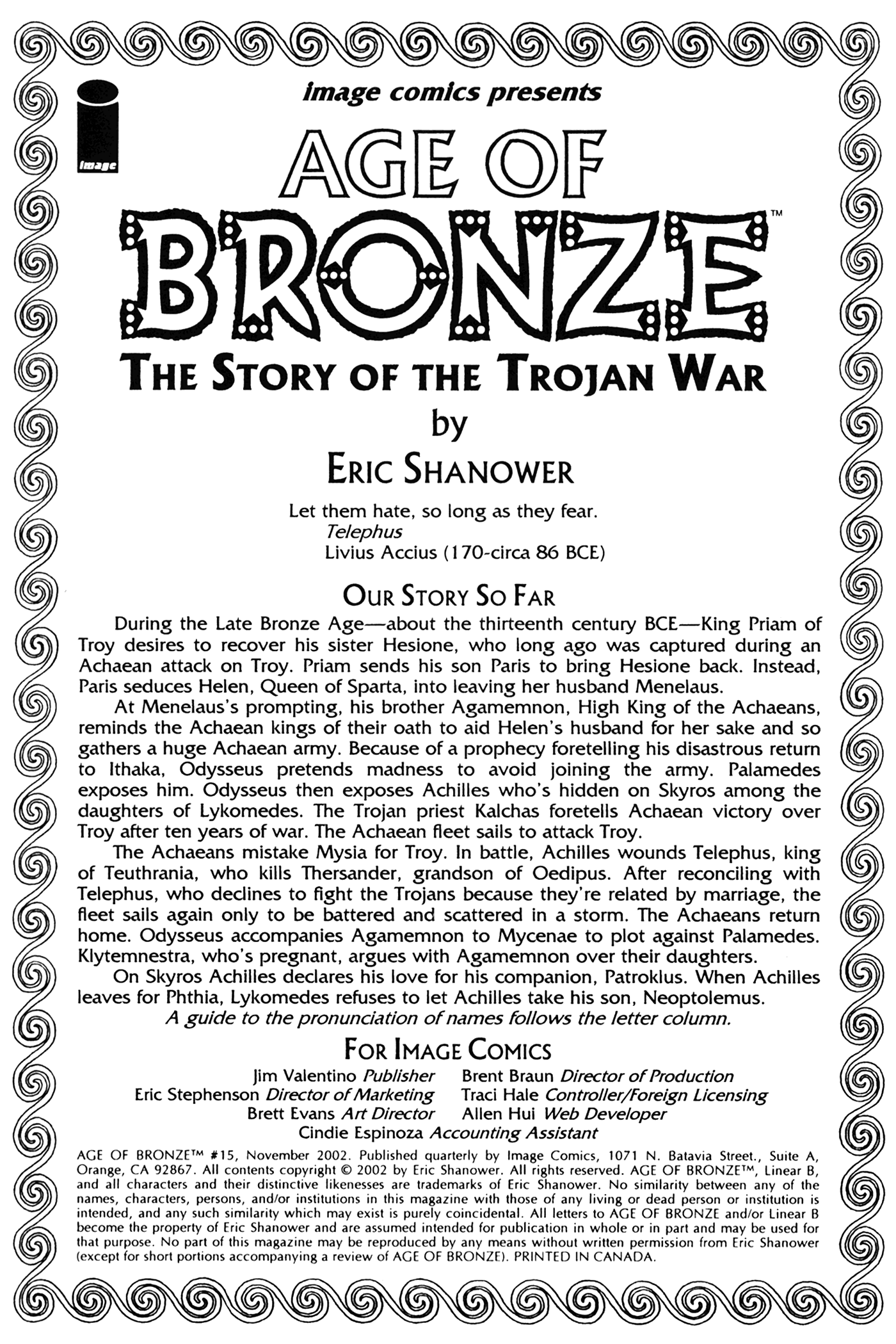 Read online Age of Bronze comic -  Issue #15 - 2