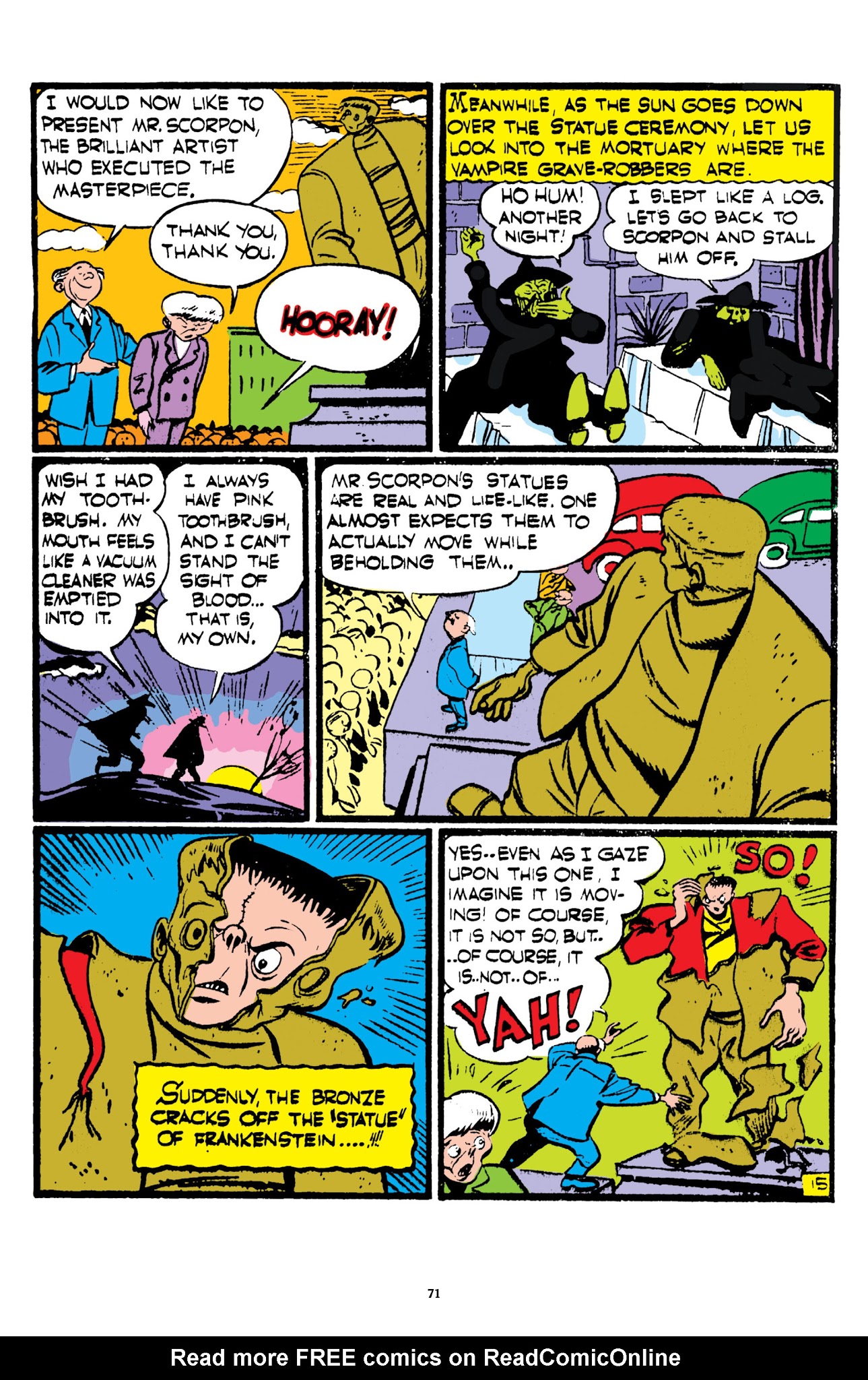 Read online Frankenstein: The Mad Science of Dick Briefer comic -  Issue # TPB - 71