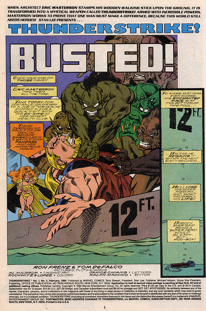 Read online Thunderstrike (1993) comic -  Issue #5 - 2