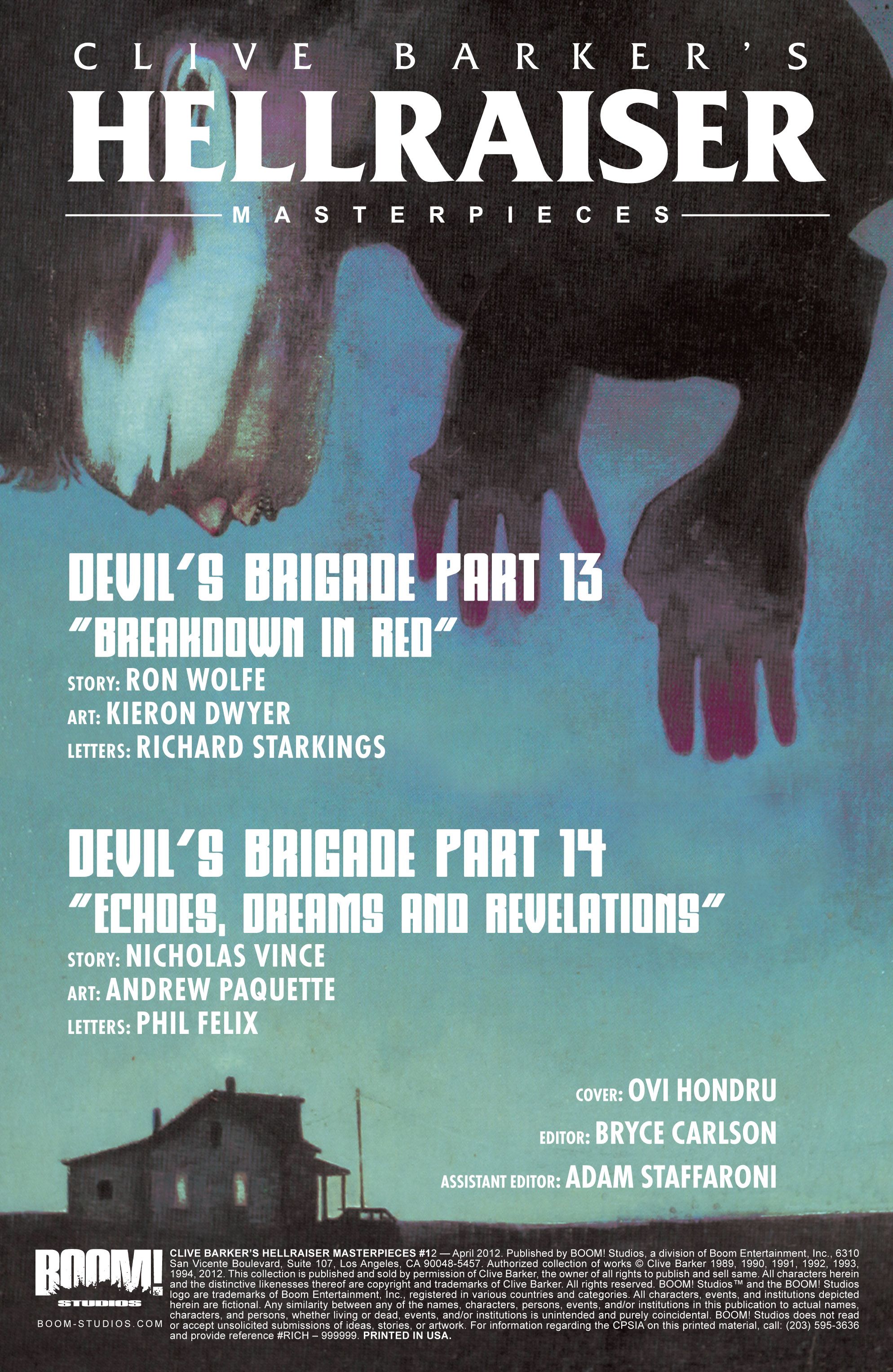 Read online Clive Barker's Hellraiser Masterpieces comic -  Issue #12 - 2