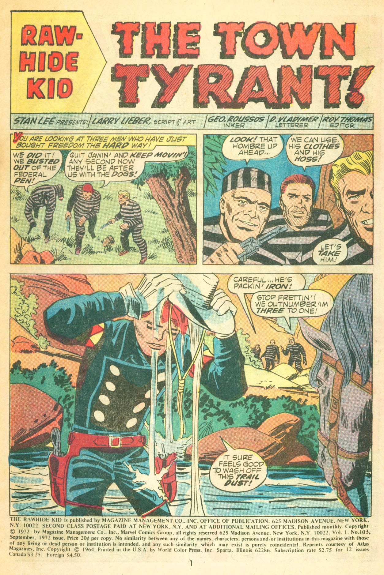 Read online The Rawhide Kid comic -  Issue #103 - 2