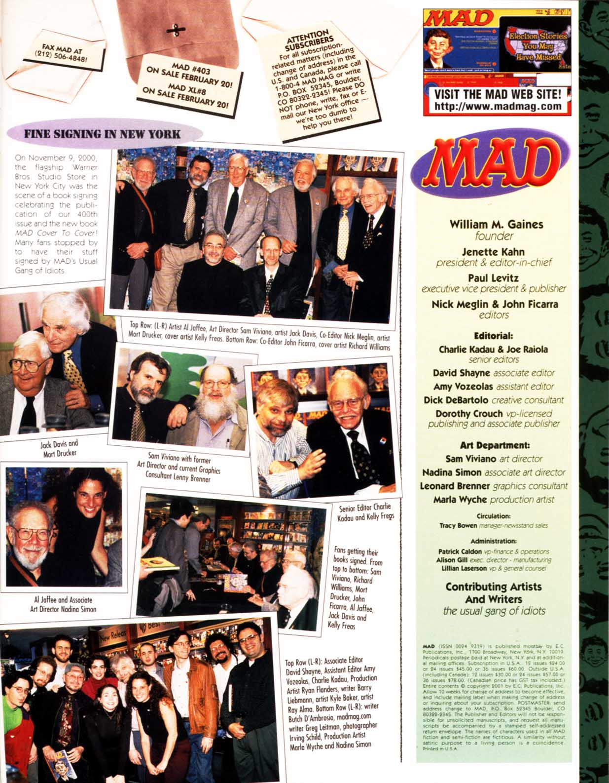 Read online MAD comic -  Issue #402 - 7