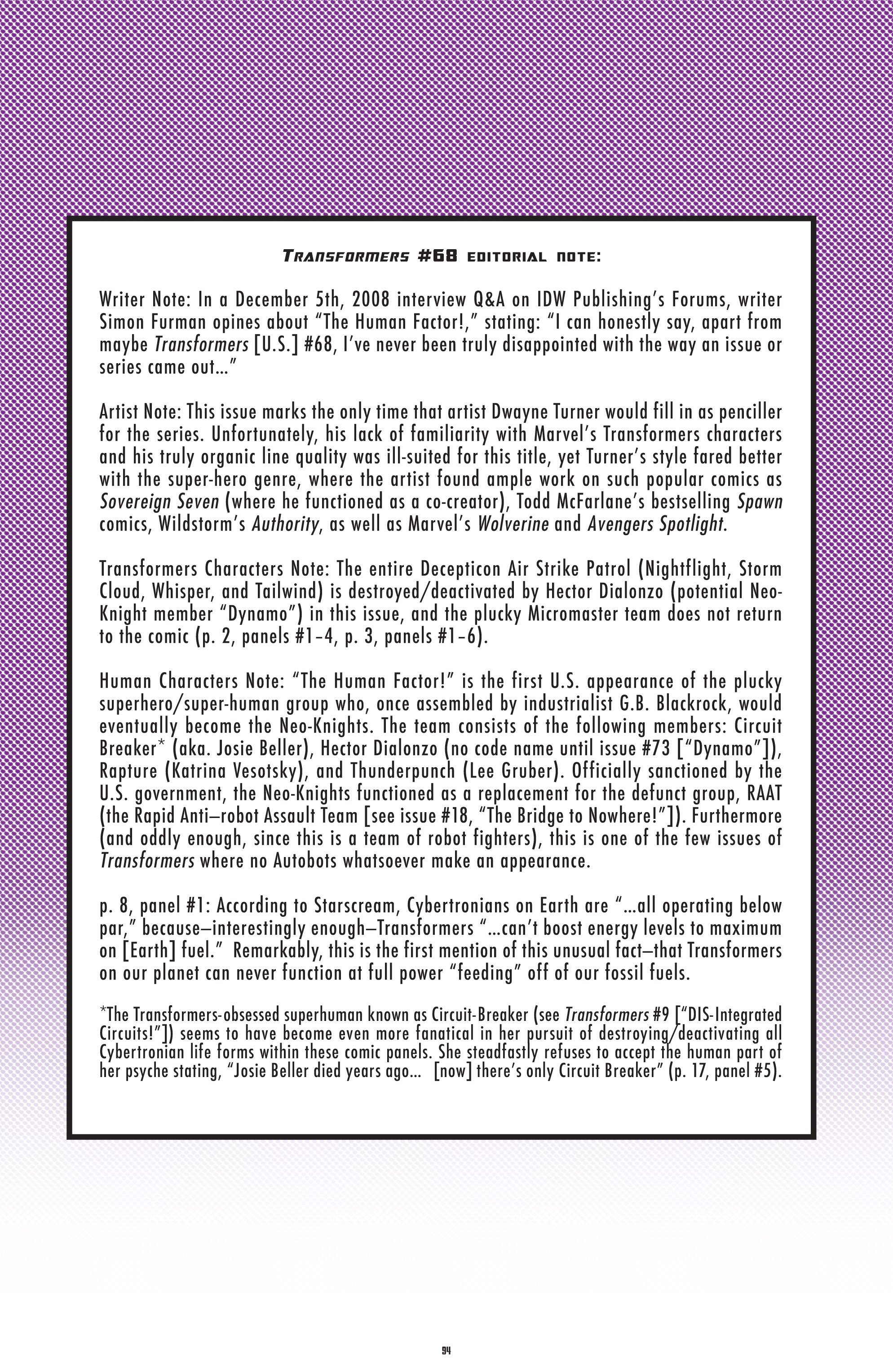 Read online The Transformers Classics comic -  Issue # TPB 6 - 94