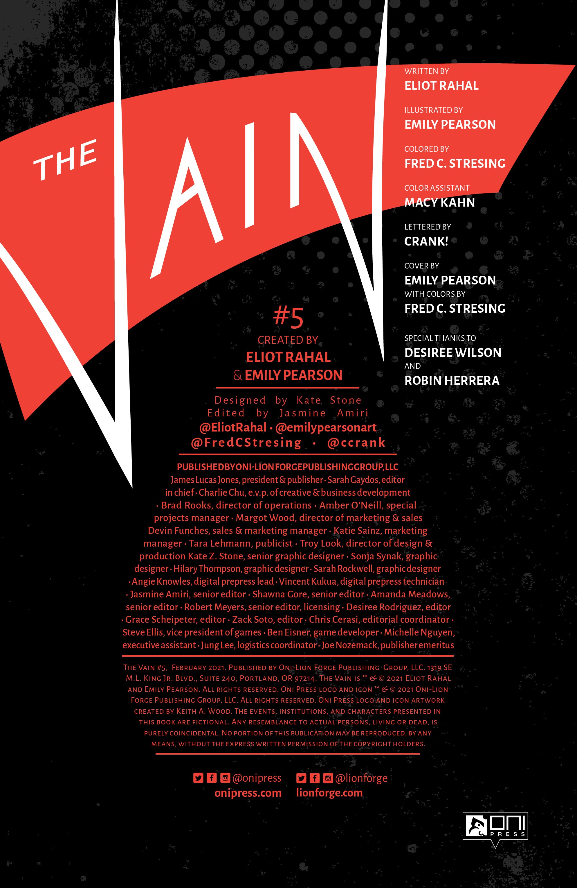 Read online The Vain comic -  Issue #5 - 2