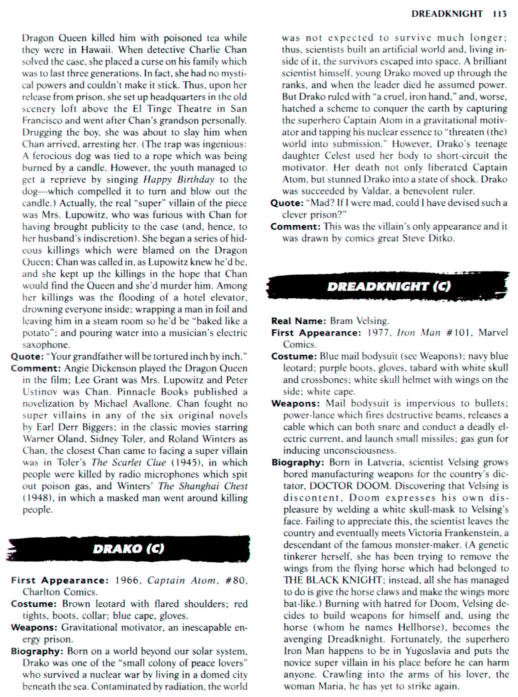 Read online The Encyclopedia of Super Villains comic -  Issue # TPB (Part 1) - 131