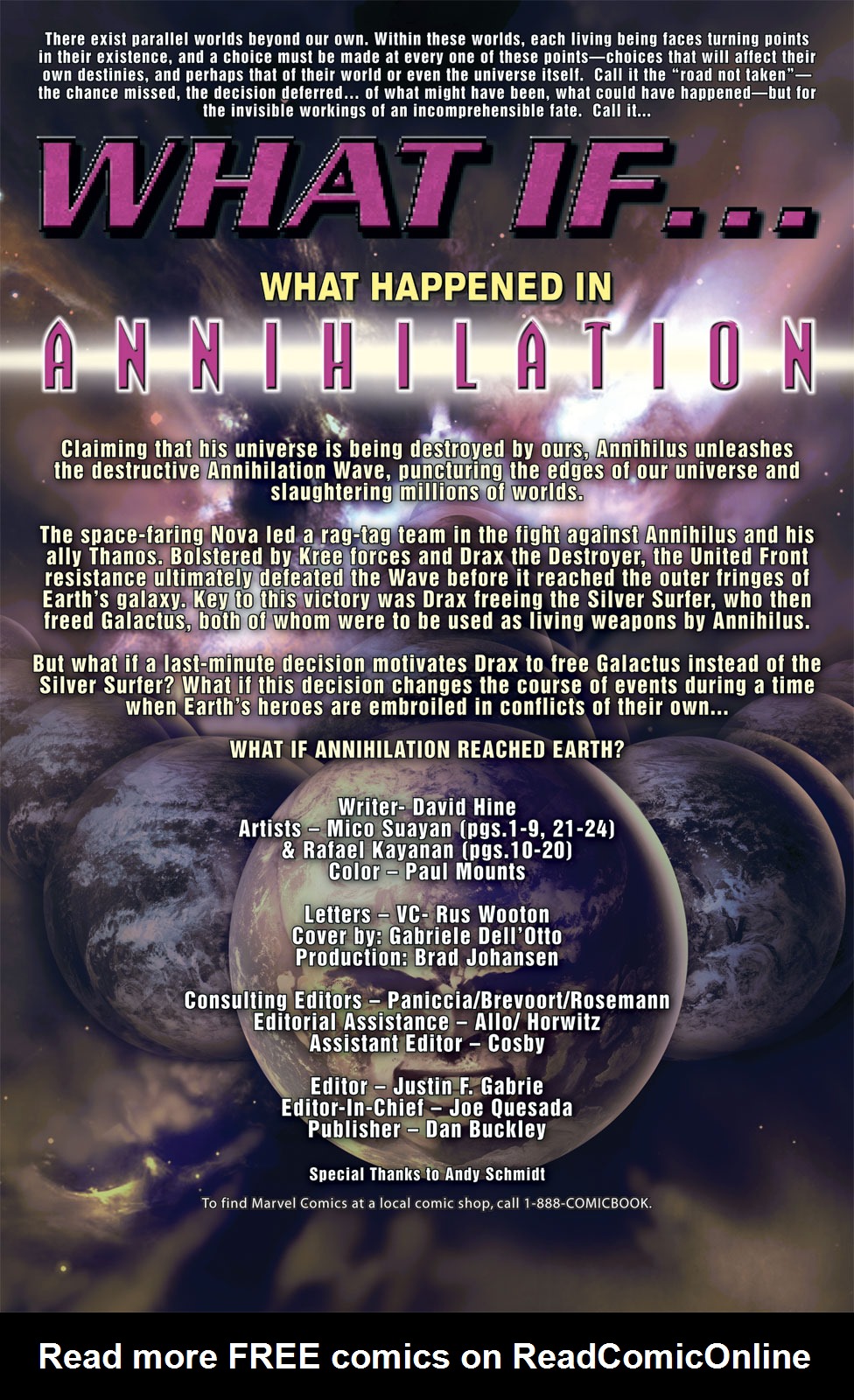 Read online What If? Annihilation comic -  Issue # Full - 2