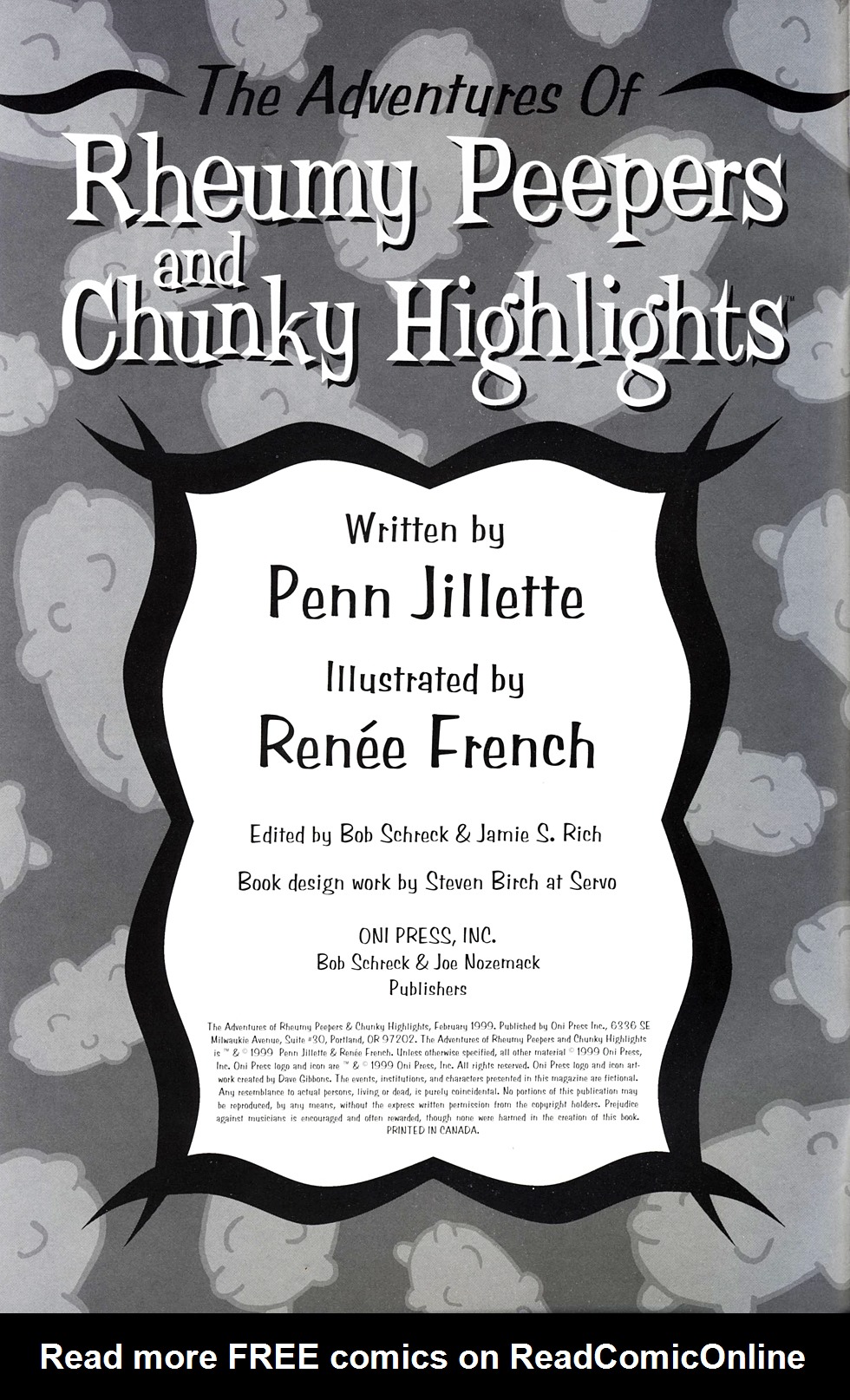 Read online The Adventures of Rheumy Peepers and Chunky Highlights comic -  Issue # Full - 2