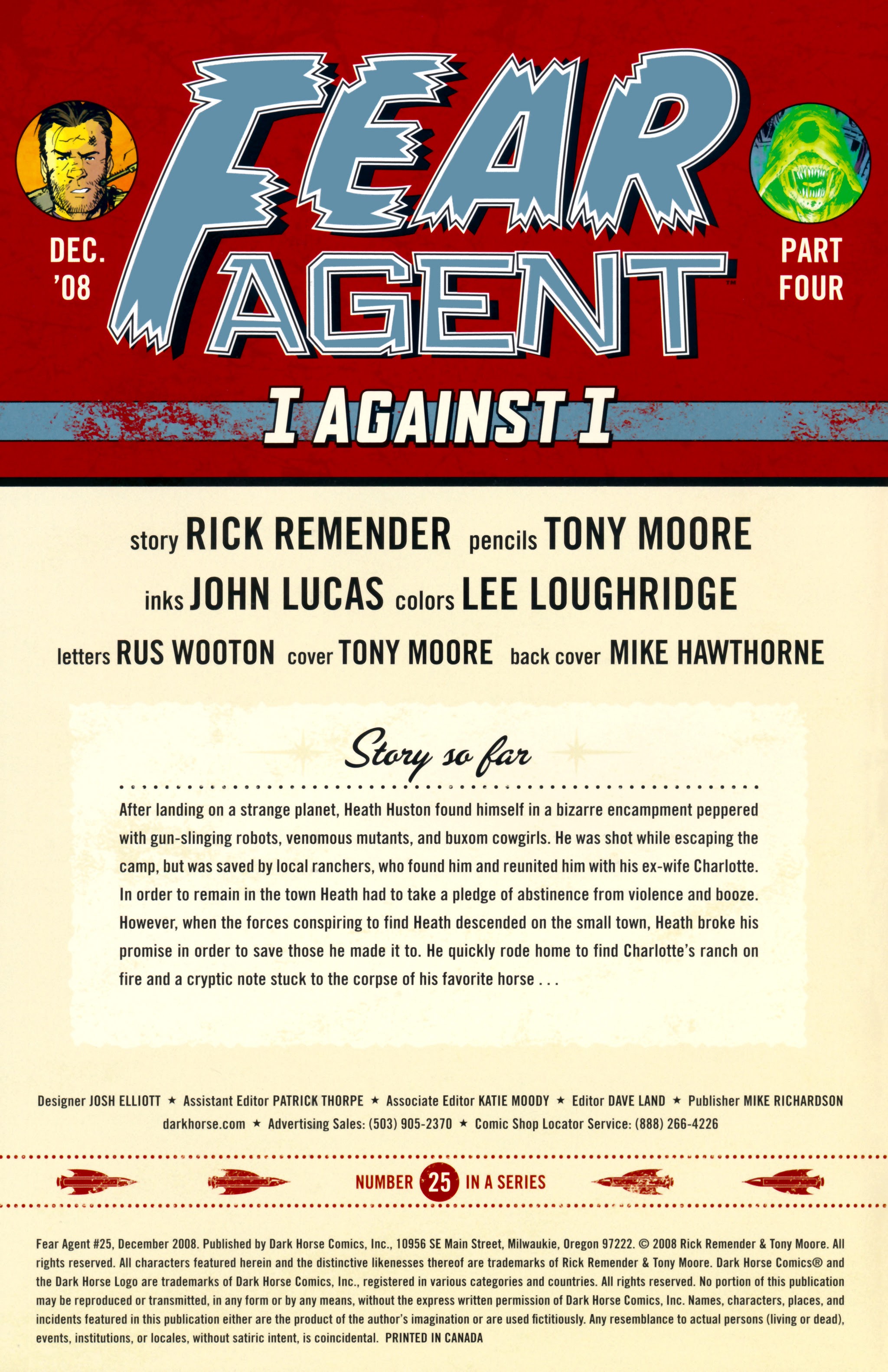 Read online Fear Agent comic -  Issue #25 - 2