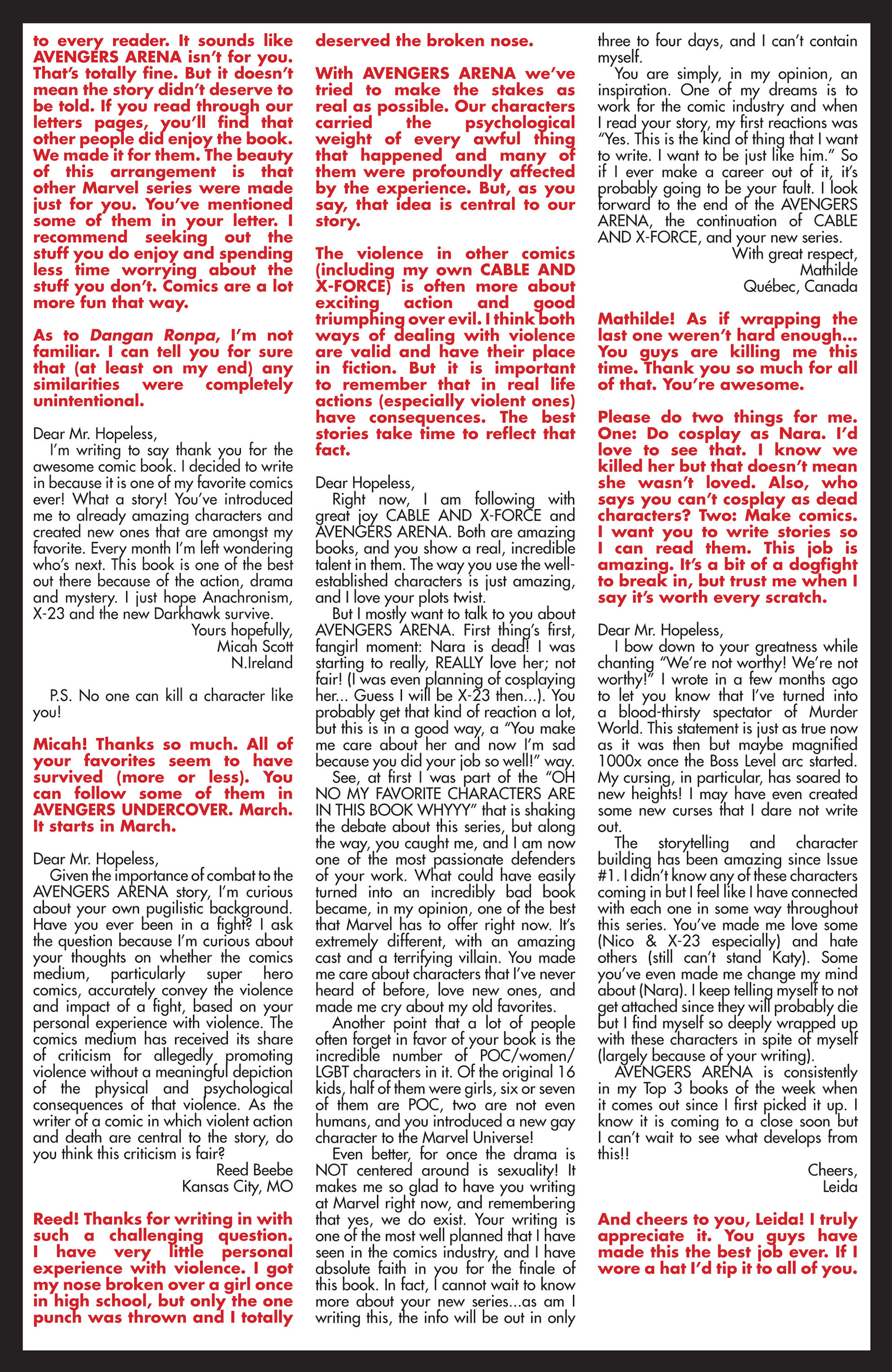 Read online Avengers Arena comic -  Issue #18 - 25