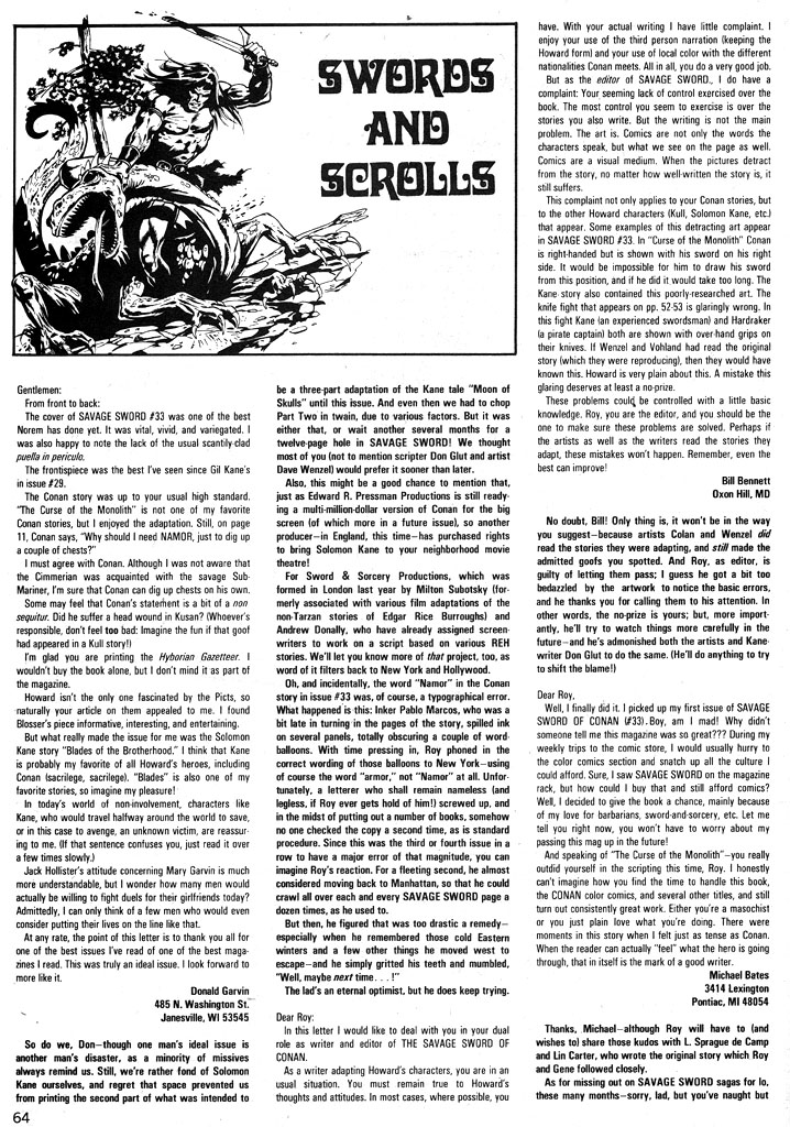 Read online The Savage Sword Of Conan comic -  Issue #37 - 64