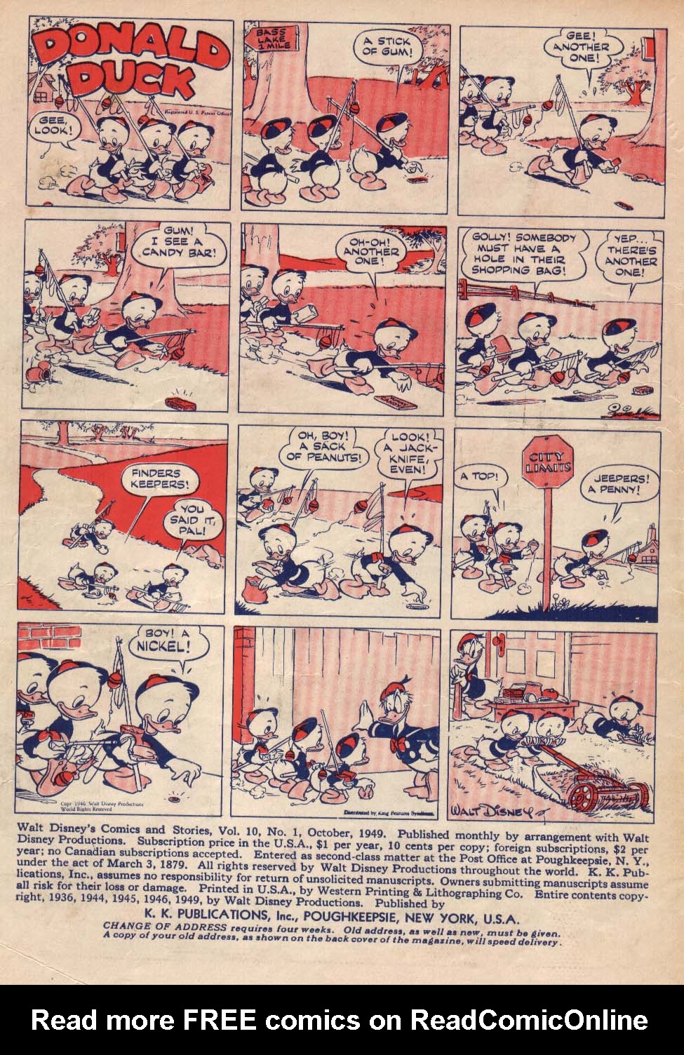 Read online Walt Disney's Comics and Stories comic -  Issue #109 - 2