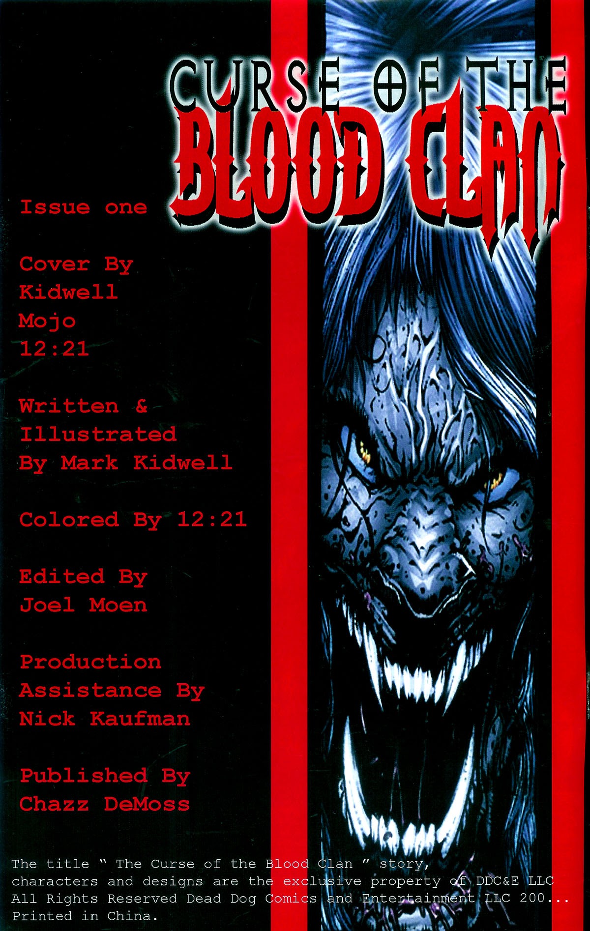 Read online Curse Of The Blood Clan comic -  Issue #1 - 2