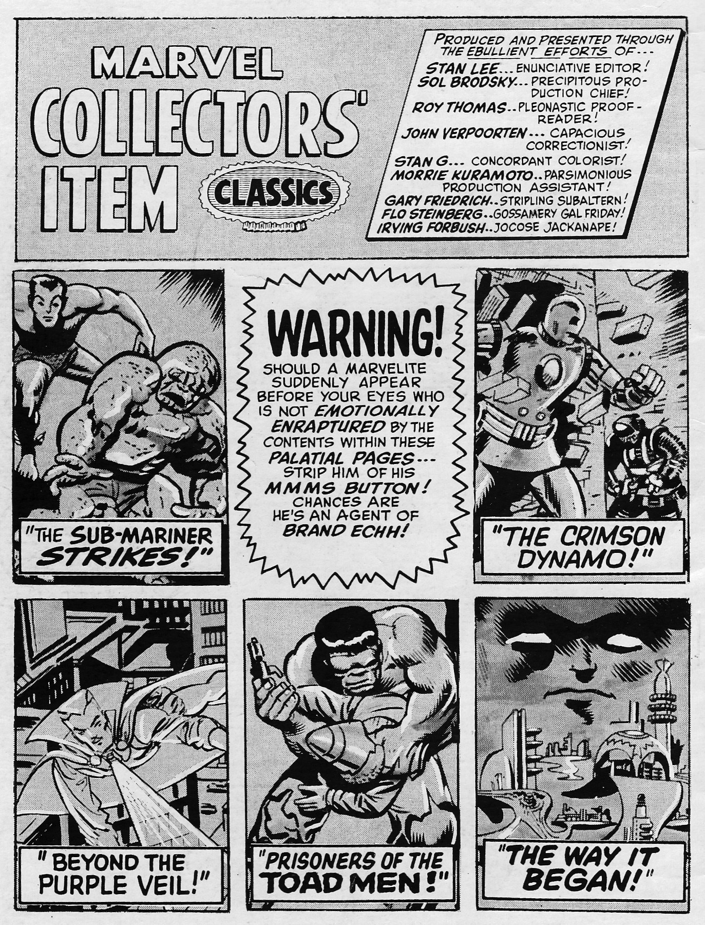 Read online Marvel Collectors' Item Classics comic -  Issue #9 - 2