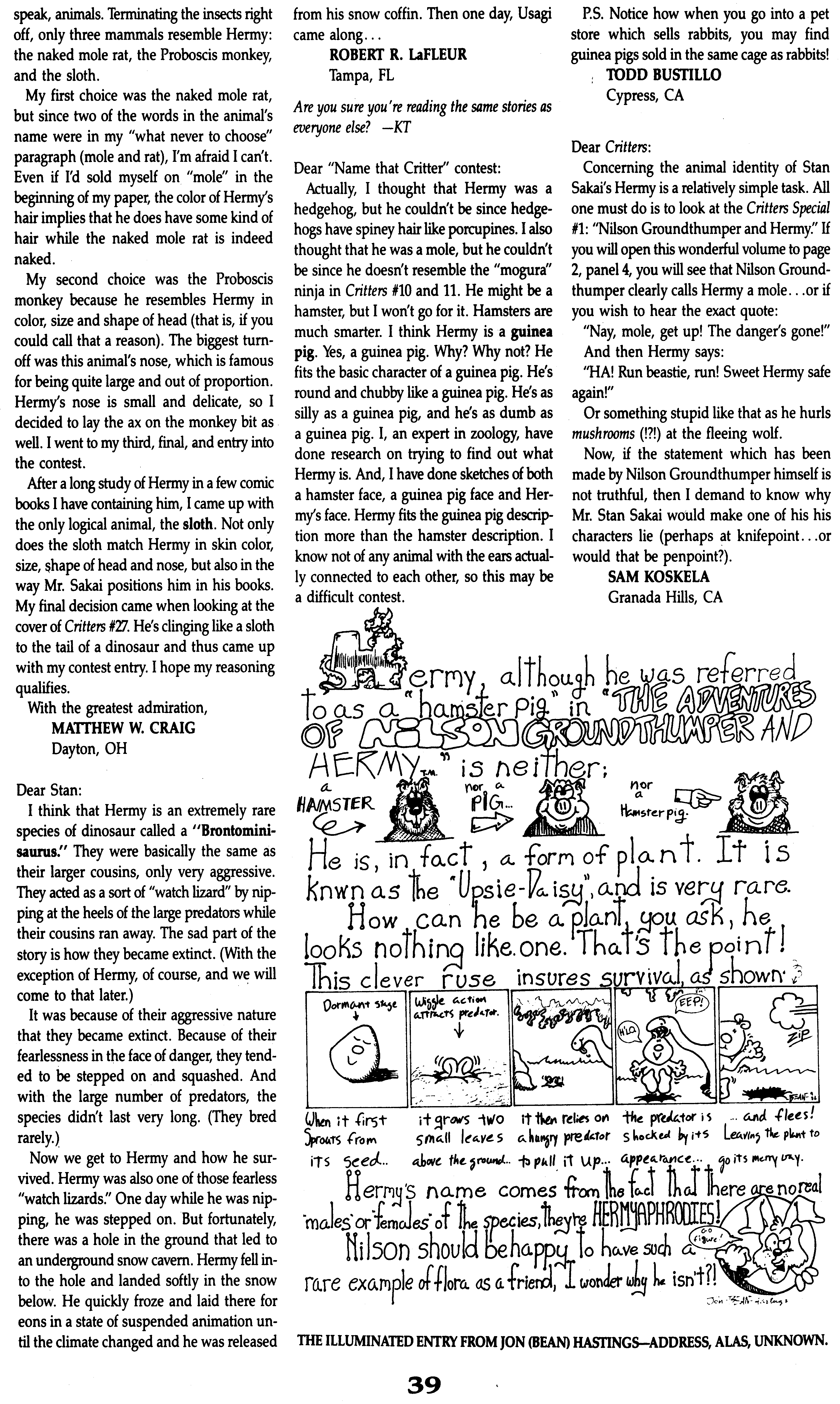 Read online Critters comic -  Issue #30 - 41