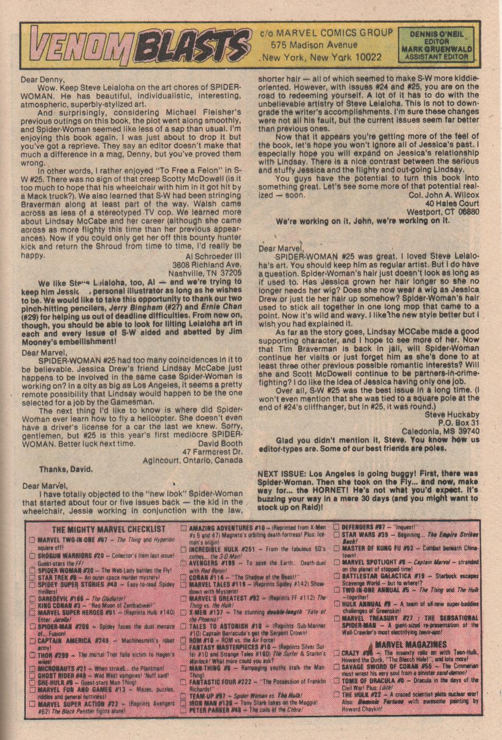 Read online Spider-Woman (1978) comic -  Issue #30 - 19