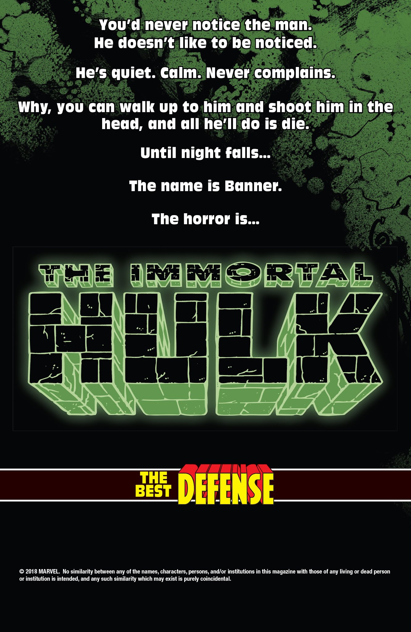 Read online Immortal Hulk: The Best Defense comic -  Issue # Full - 2