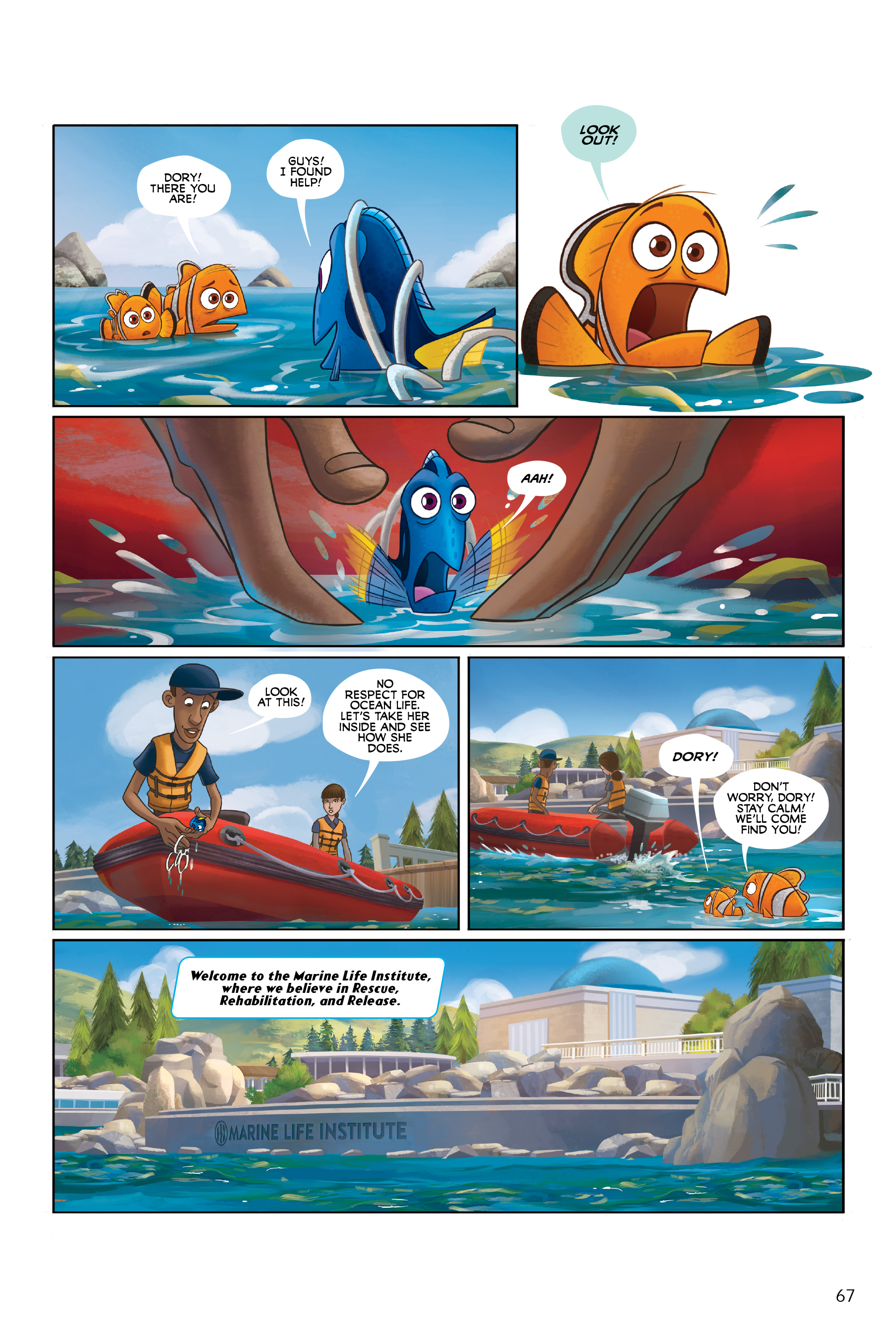 Read online Disney/PIXAR Finding Nemo and Finding Dory: The Story of the Movies in Comics comic -  Issue # TPB - 67