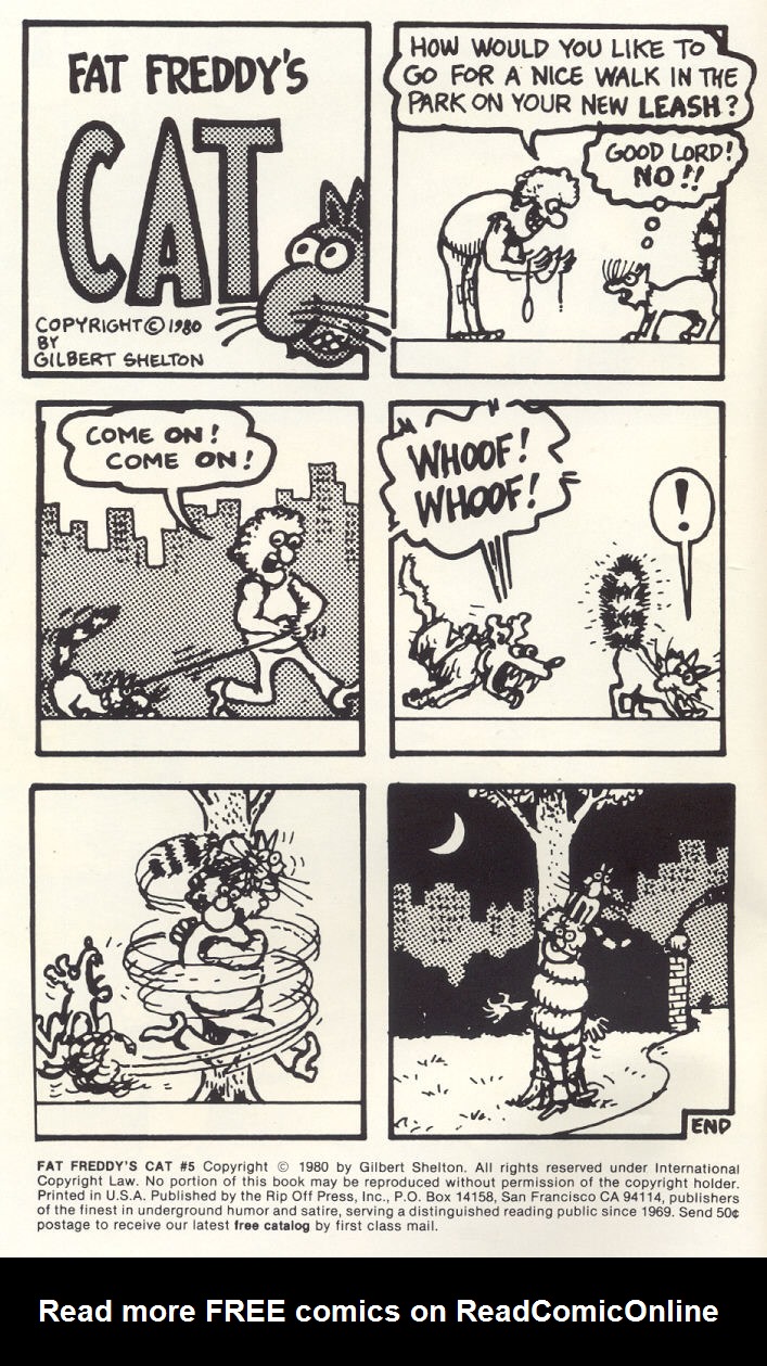 Read online Adventures of Fat Freddy's Cat comic -  Issue #5 - 2