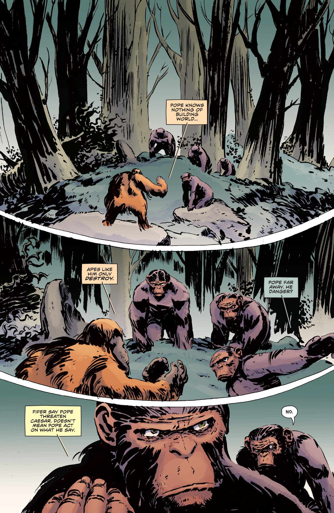 Read online Dawn of the Planet of the Apes comic -  Issue # TPB - 95