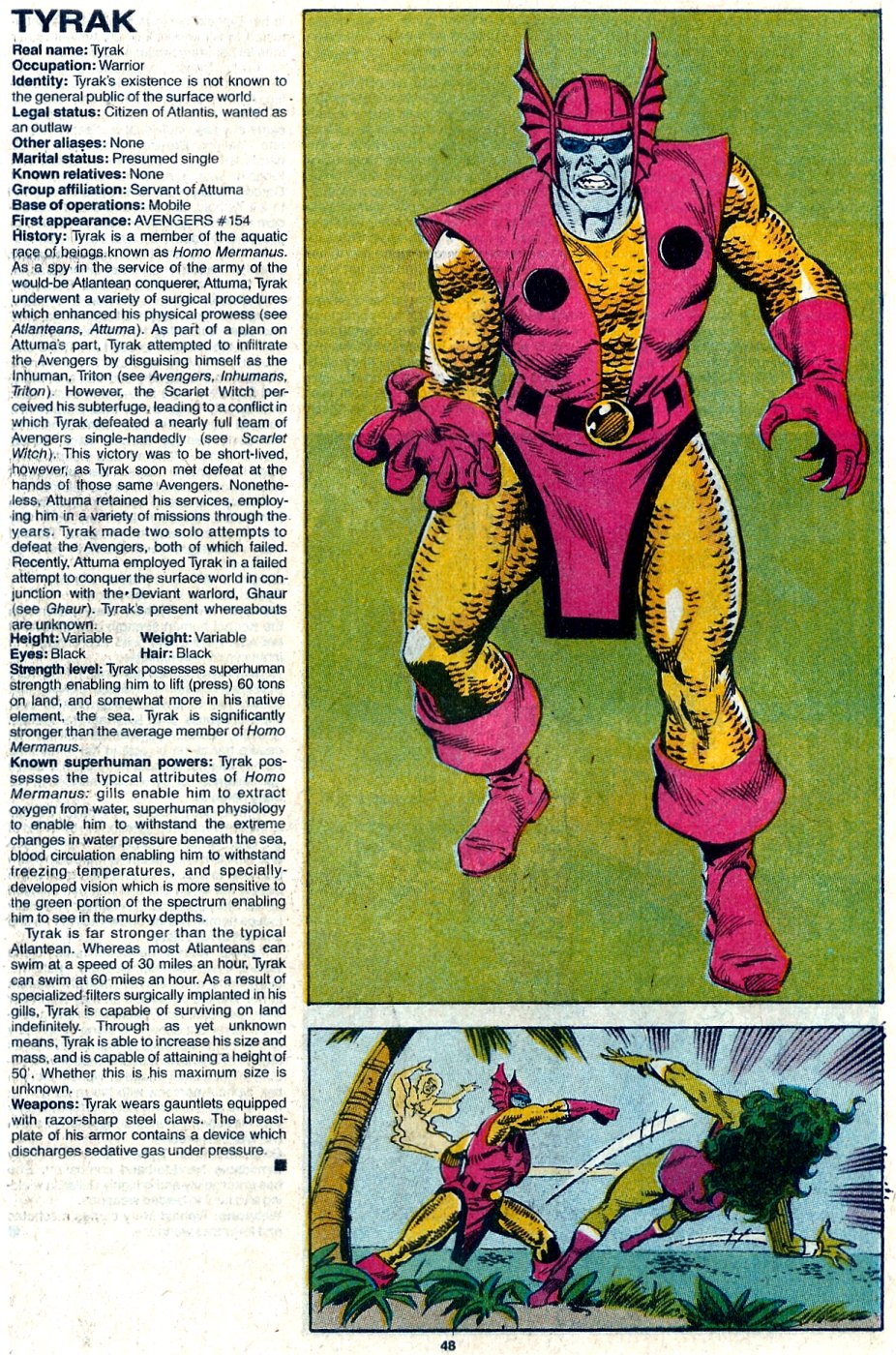 Read online The Official Handbook of the Marvel Universe: Update '89 comic -  Issue #7 - 50
