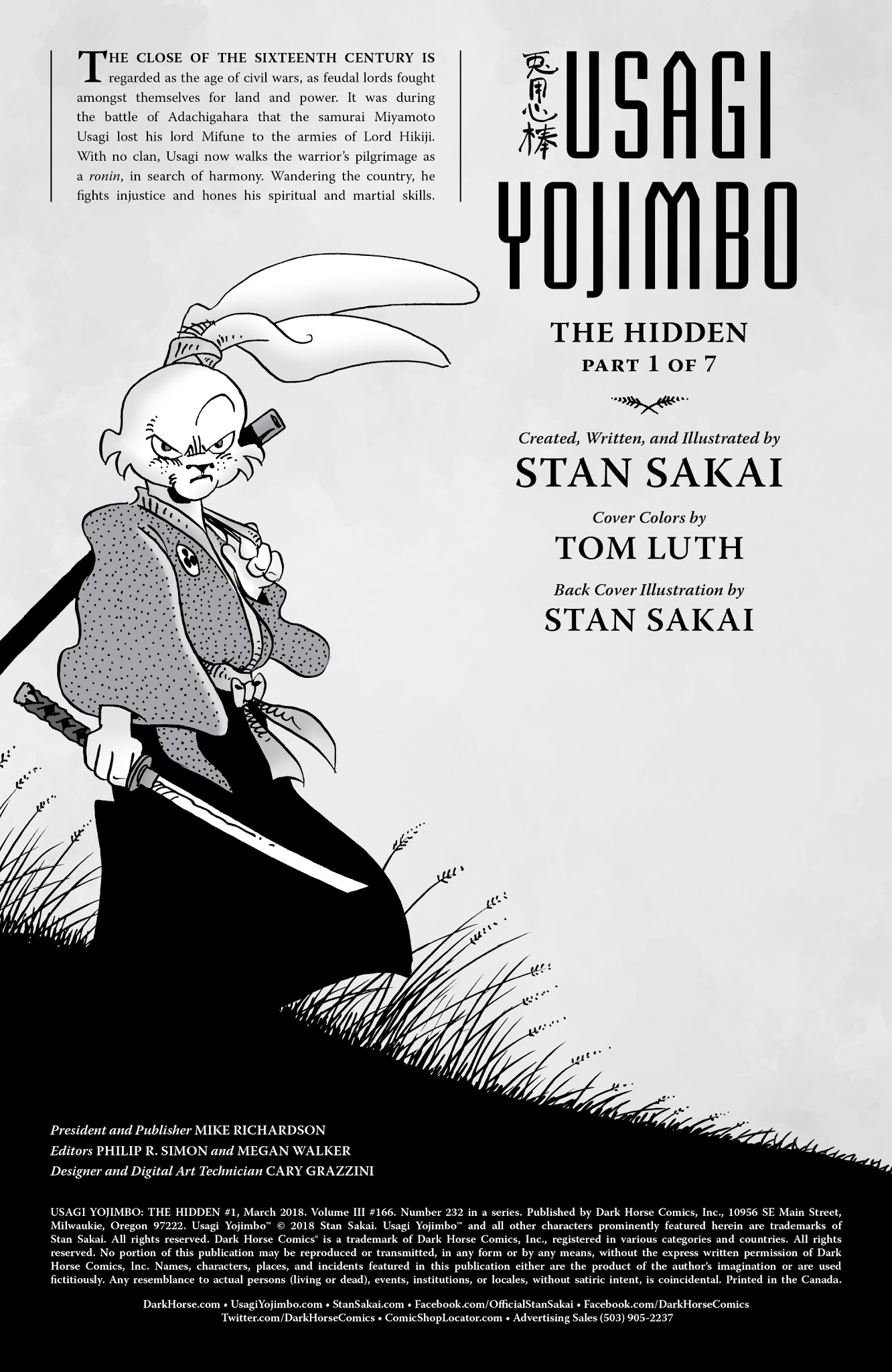 Read online Usagi Yojimbo: The Hidden comic -  Issue #1 - 2