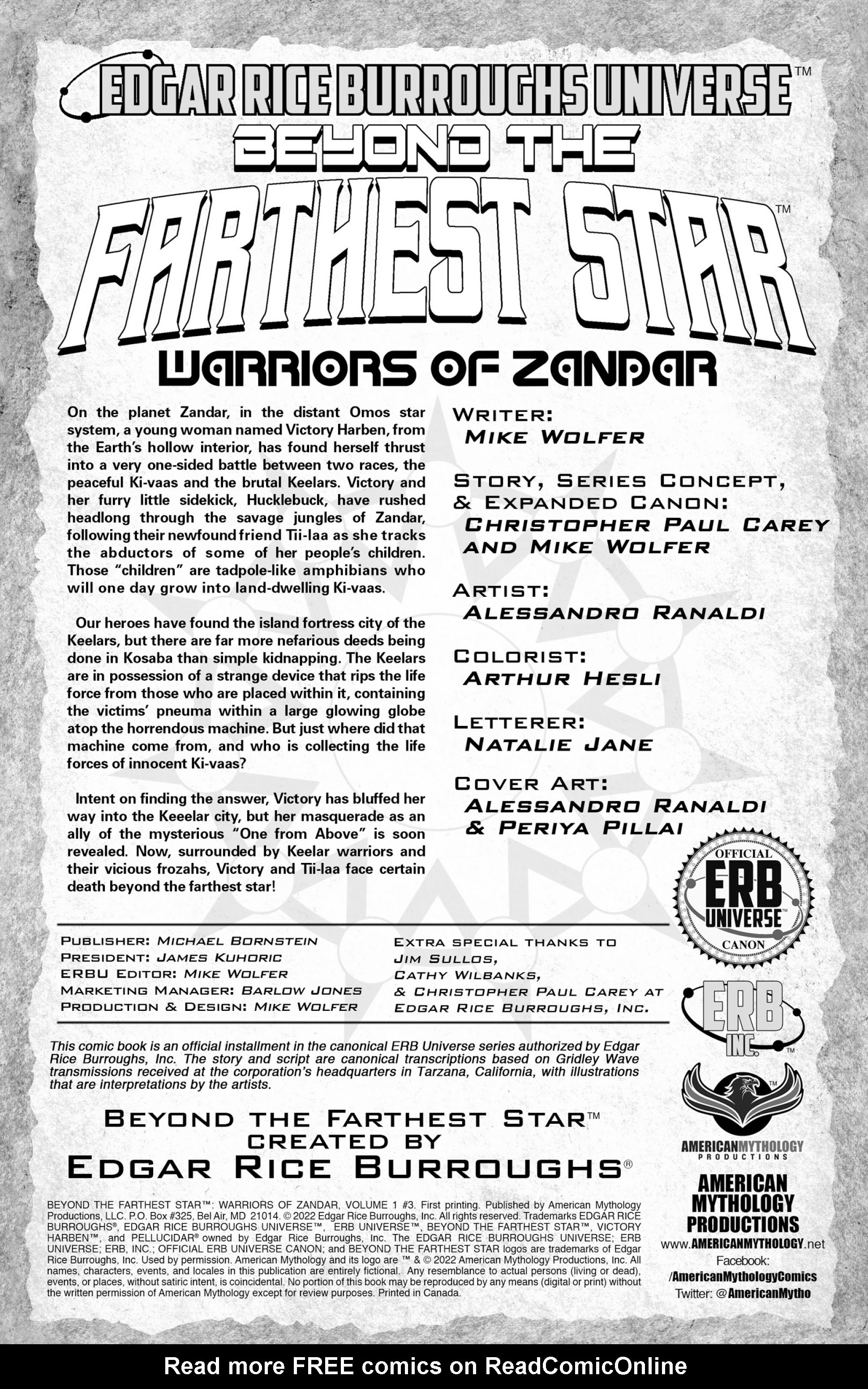 Read online Beyond the Farthest Star: Warriors of Zandar comic -  Issue #3 - 2
