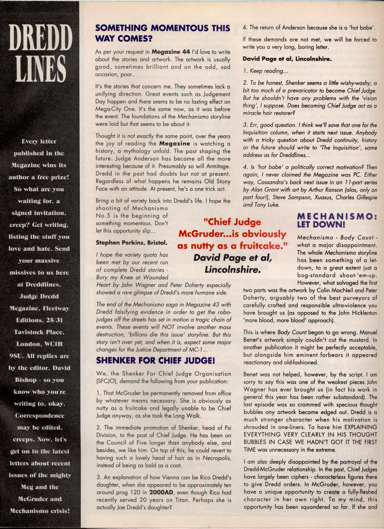 Read online Judge Dredd: The Megazine (vol. 2) comic -  Issue #49 - 41