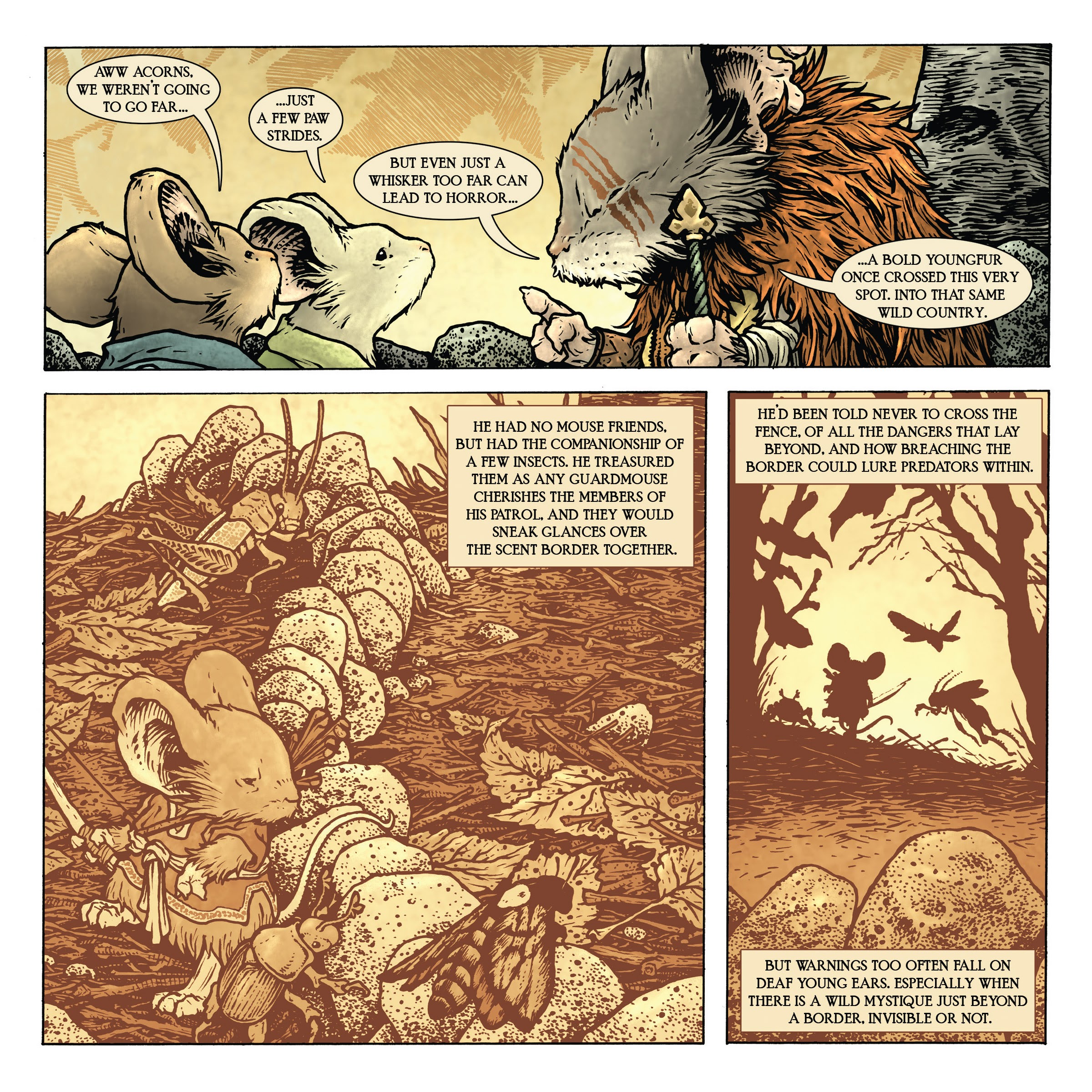 Read online Mouse Guard: The Owlhen Caregiver comic -  Issue #1 - 24