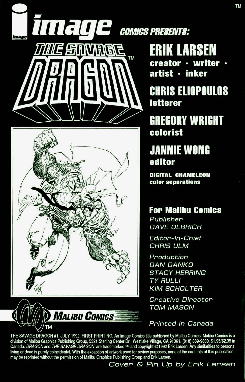 Read online The Savage Dragon (1992) comic -  Issue #1 - 2