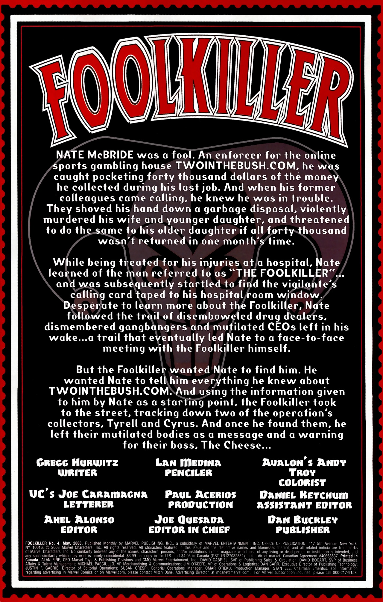 Read online Foolkiller (2007) comic -  Issue #4 - 2