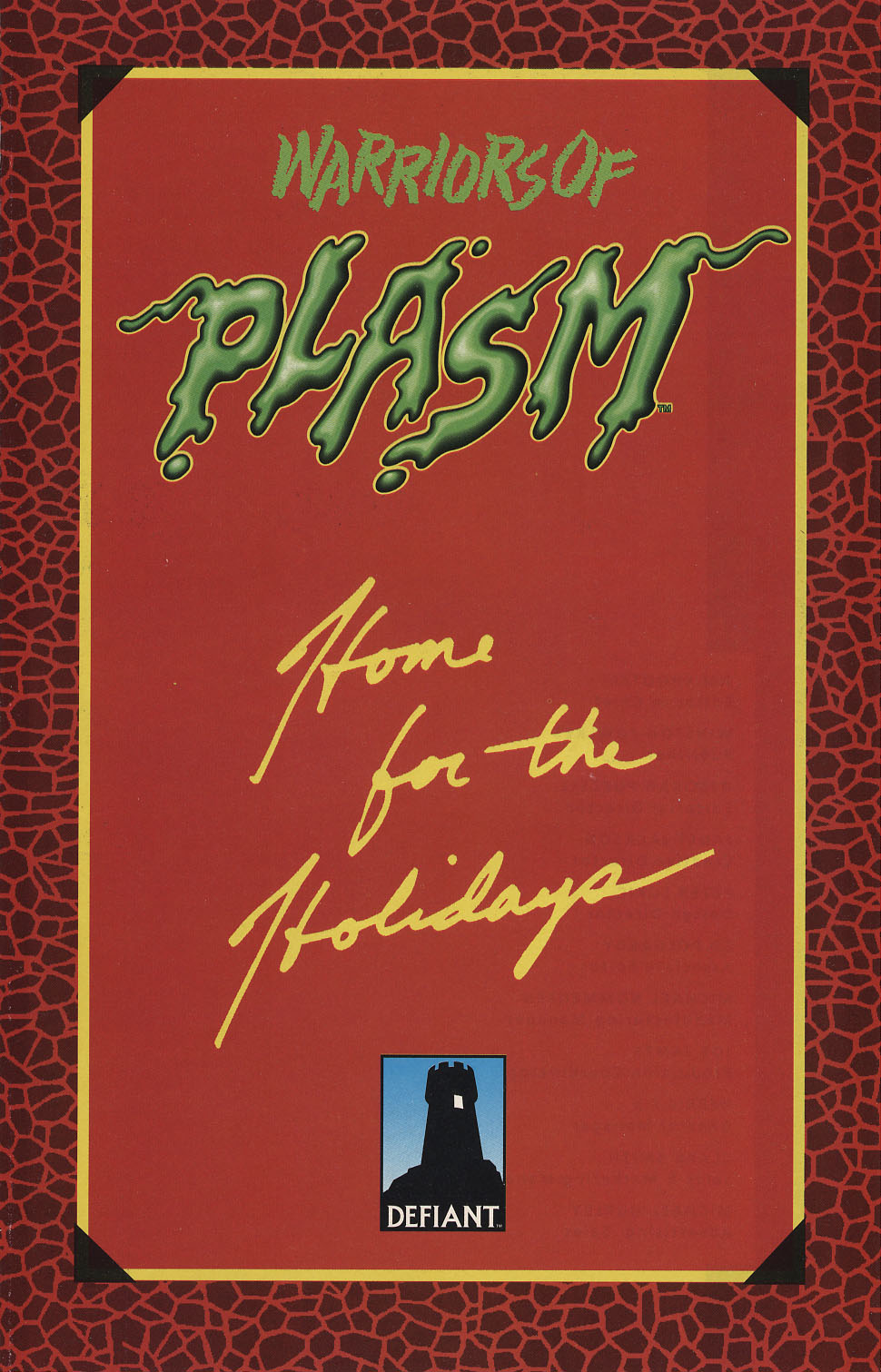 Read online Warriors of Plasm: Home for the Holidays comic -  Issue # Full - 2