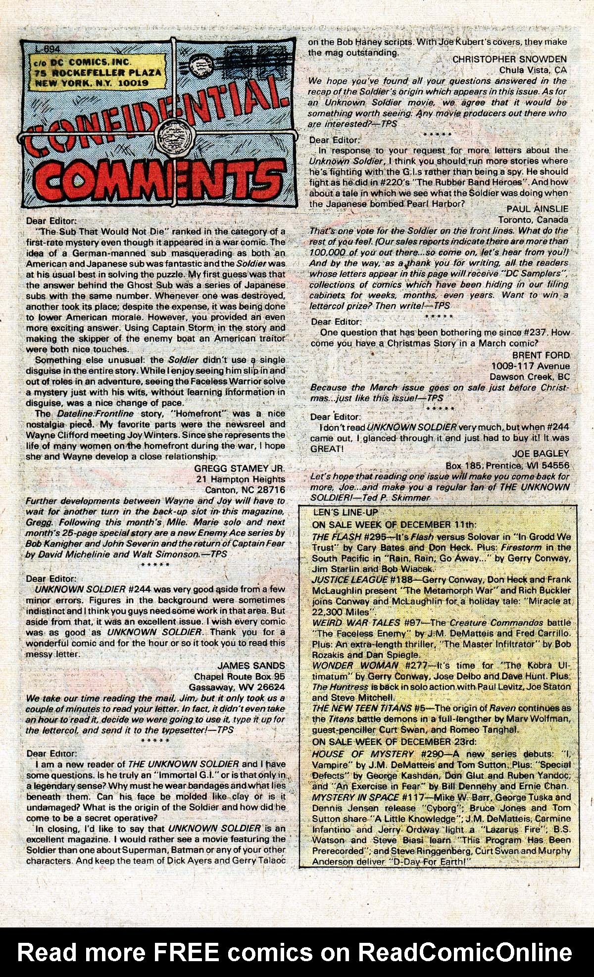 Read online Unknown Soldier (1977) comic -  Issue #249 - 34