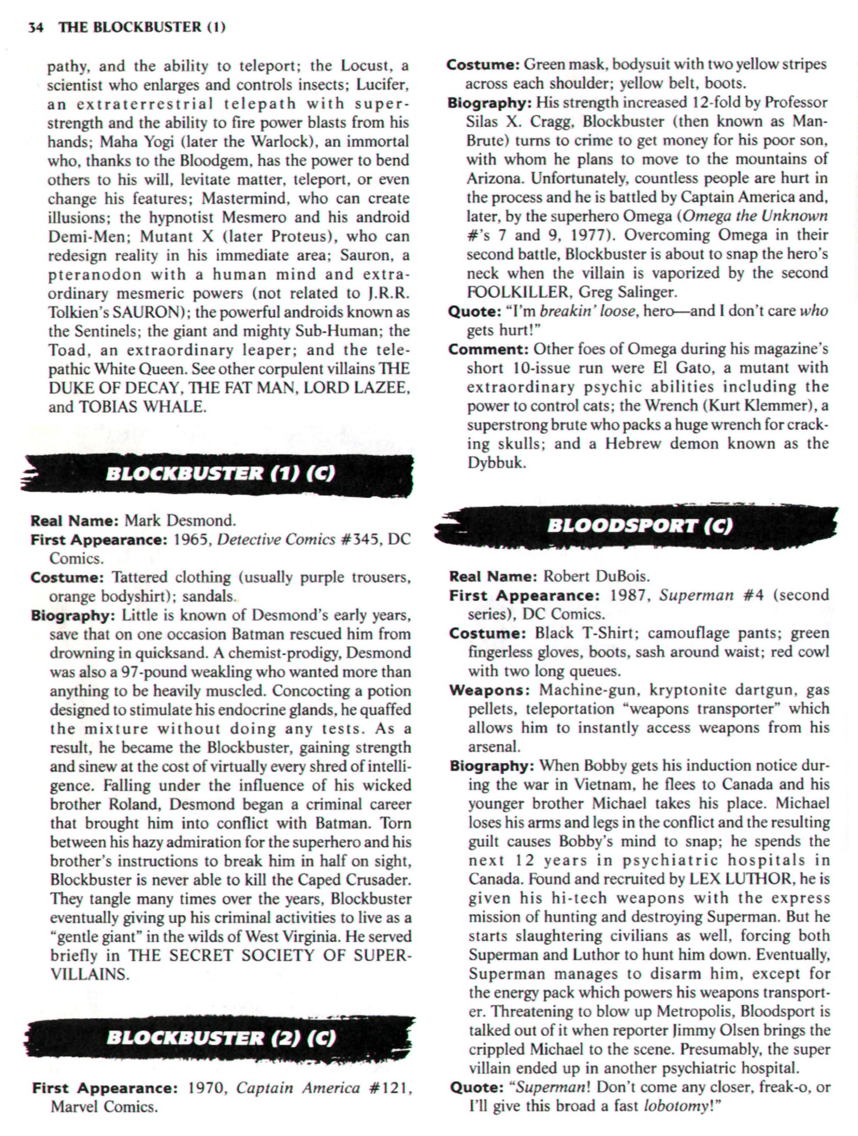 Read online The Encyclopedia of Super Villains comic -  Issue # TPB (Part 1) - 44