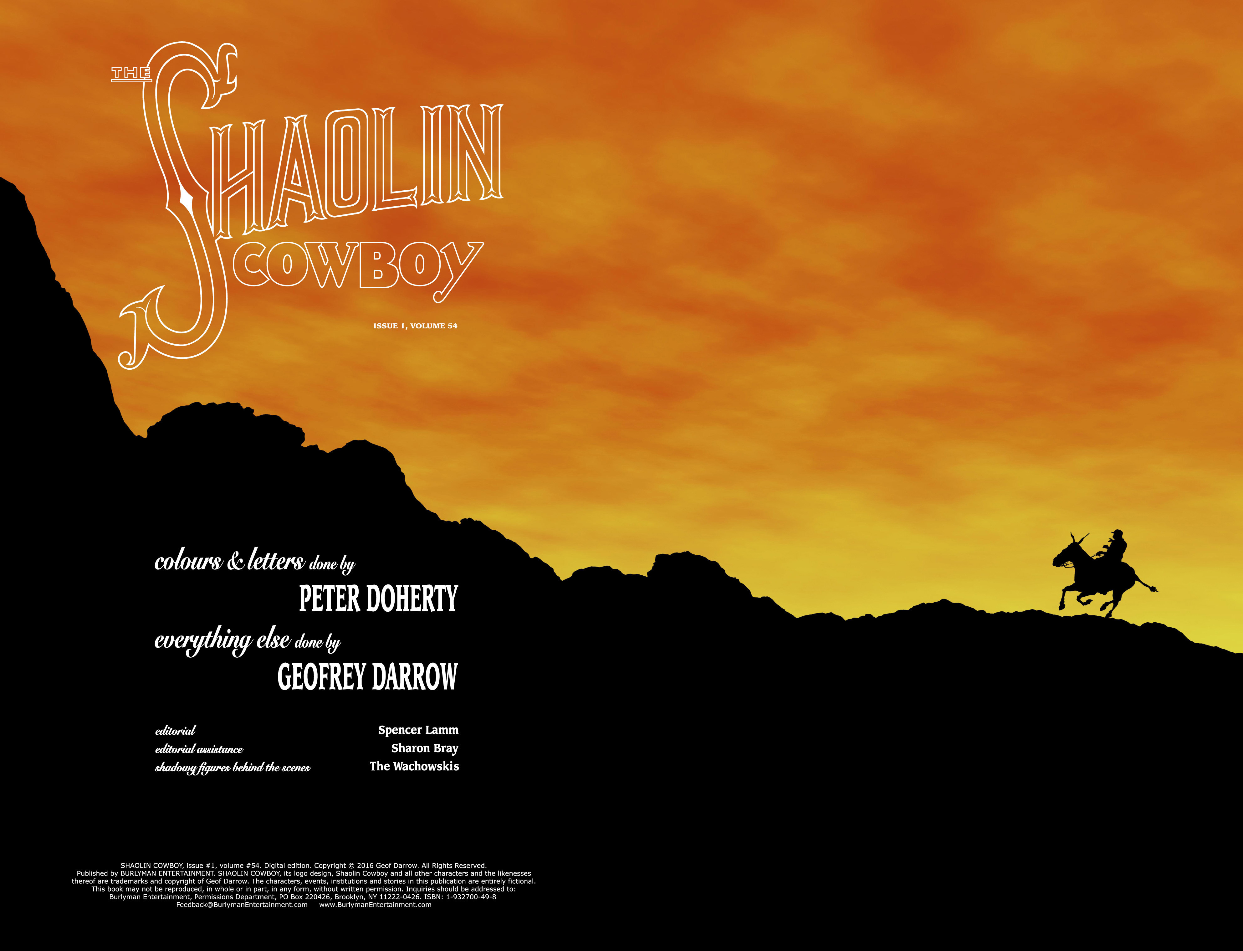 Read online Shaolin Cowboy comic -  Issue #1 - 2
