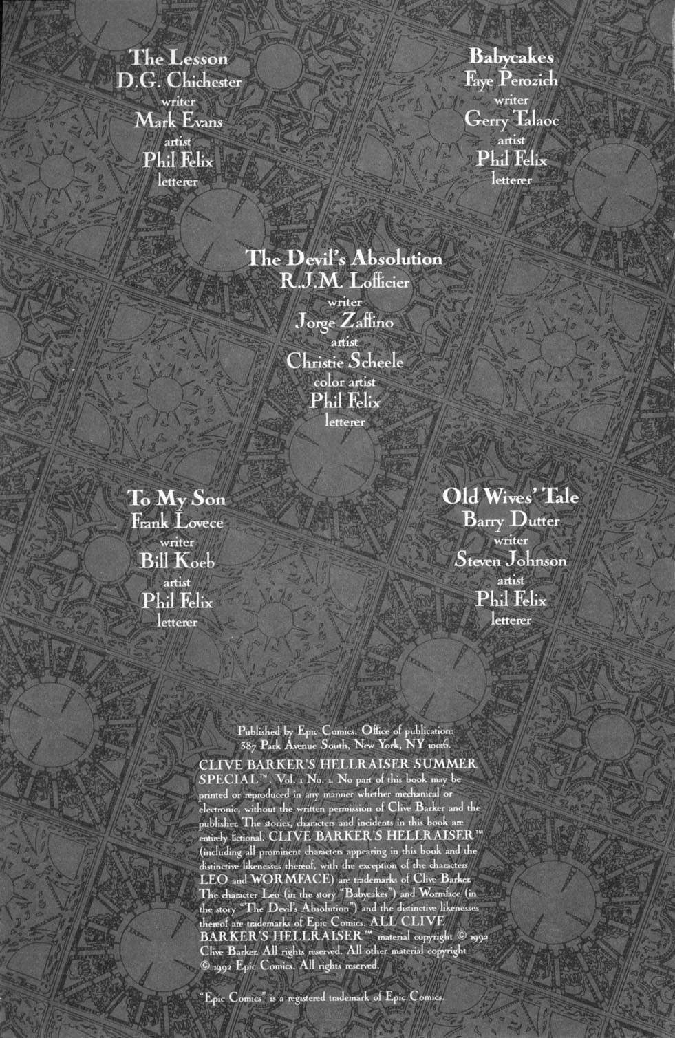 Read online Clive Barker's Hellraiser (1989) comic -  Issue # Annual 1 - 2
