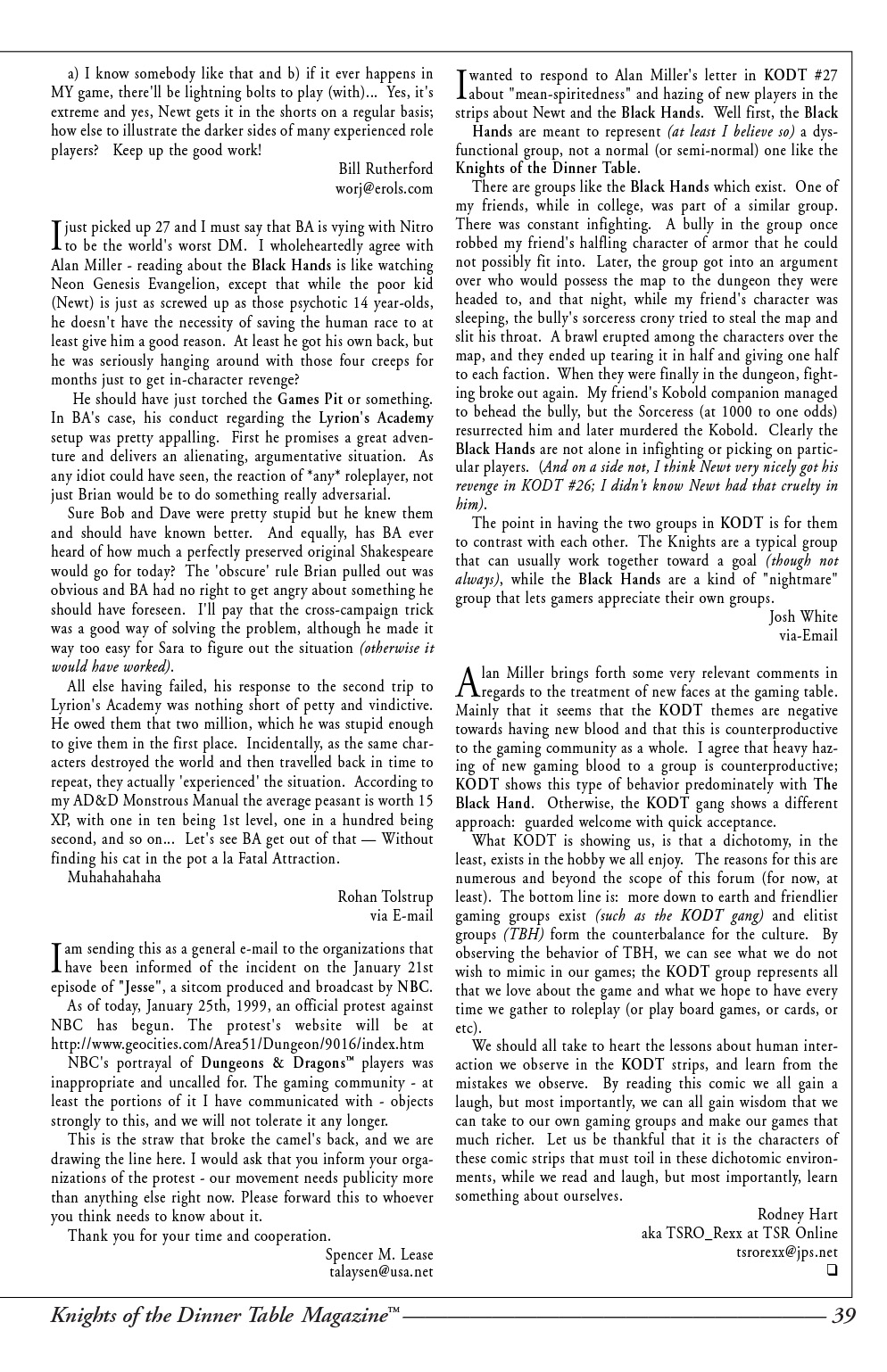 Read online Knights of the Dinner Table comic -  Issue #30 - 41