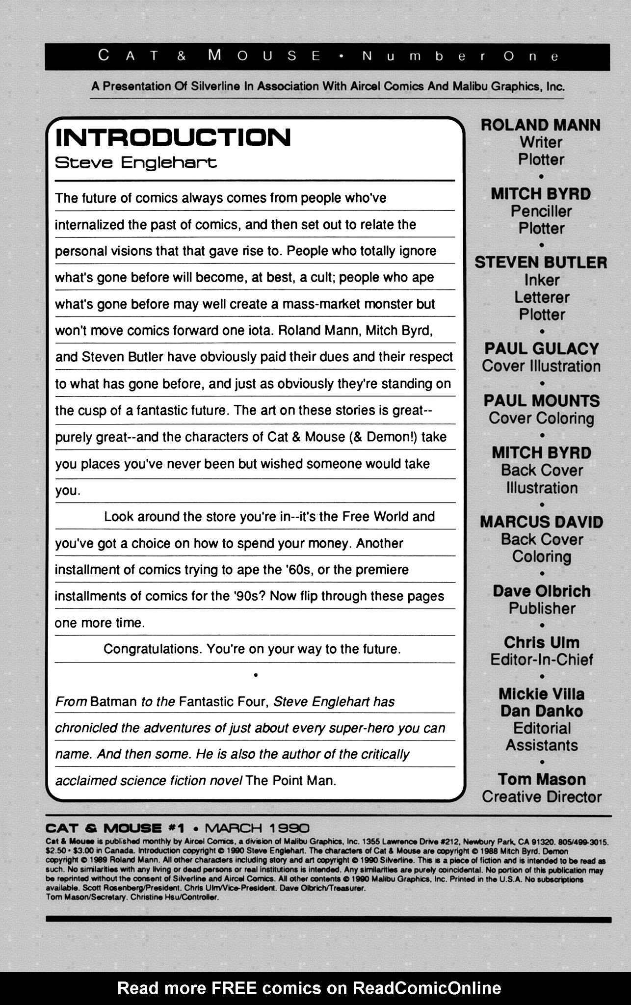 Read online Cat & Mouse comic -  Issue #1 - 2