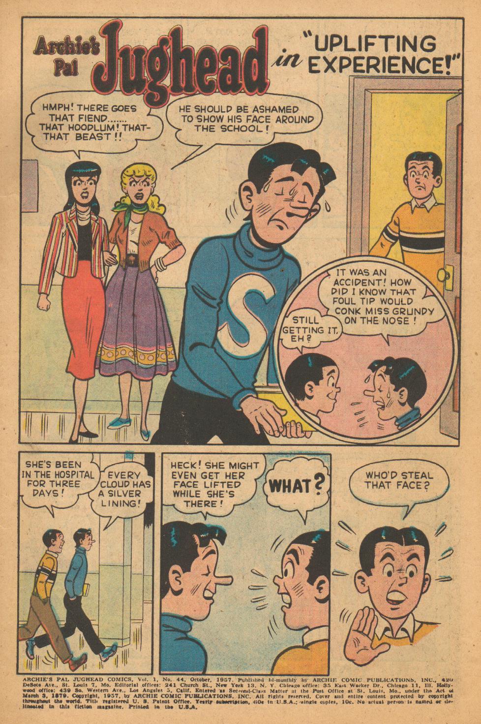 Read online Archie's Pal Jughead comic -  Issue #44 - 3